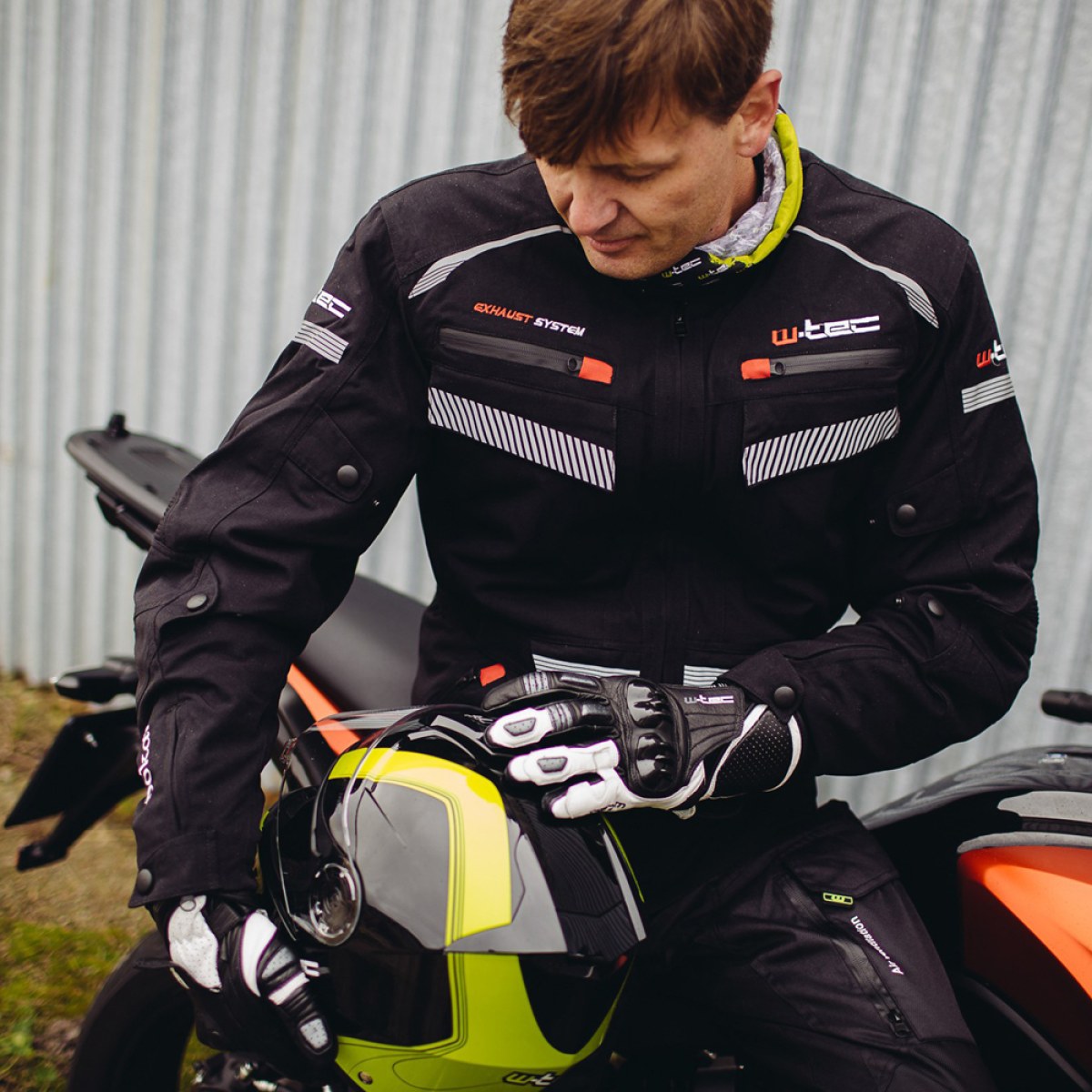 Moto rukavice W-TEC Radoon - Veľkosť: L | Farba: Biela · záber 3