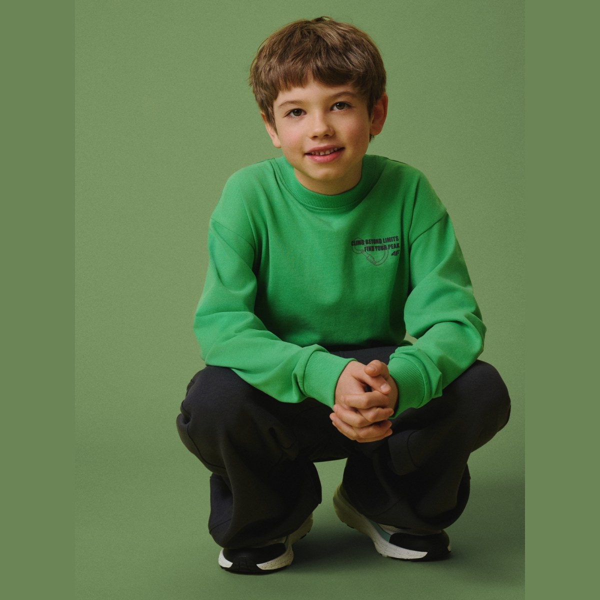 Loose longsleeve s potlačou chlapčenský - zelený · záber 2