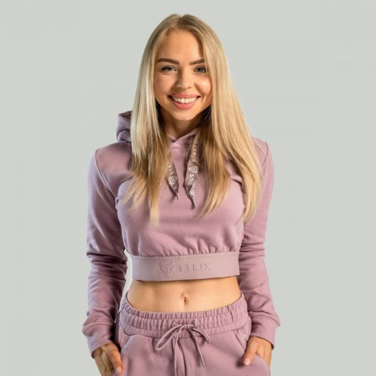STRIX Dámska mikina Essential Cropped Hoodie Mauve XSXS · záber 1