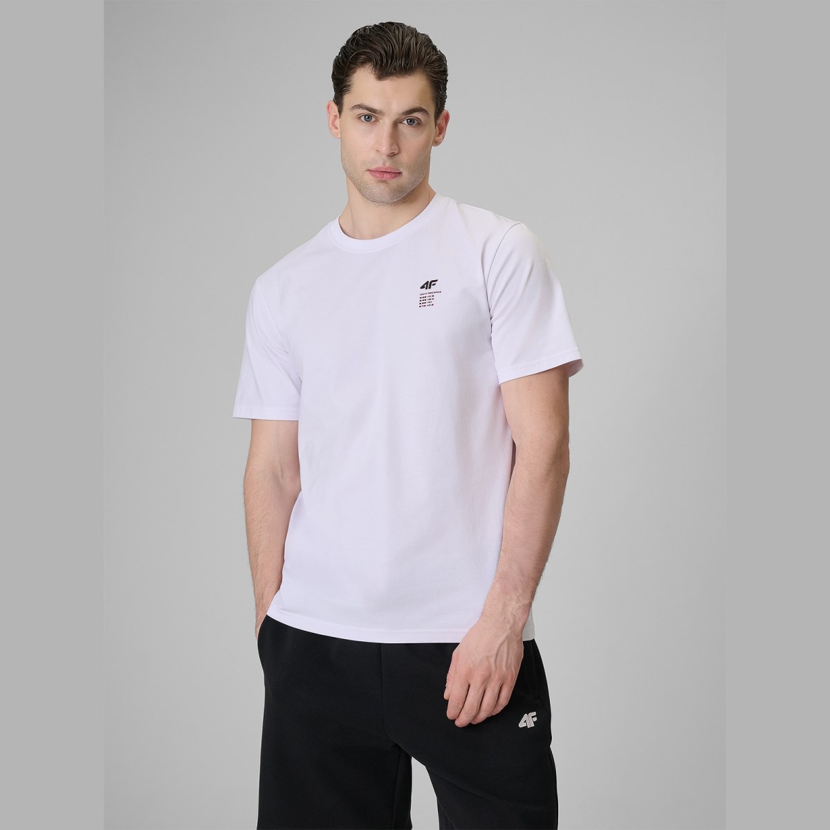 T-shirt regular hladký pánsky - biely · záber 3