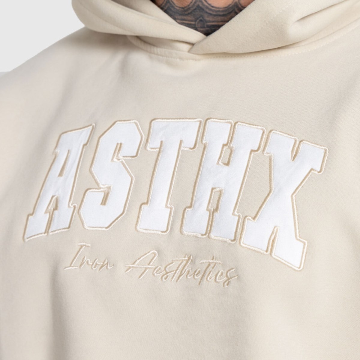 Oversized mikina Iron Aesthetics ASTHX, béžová · záber 5