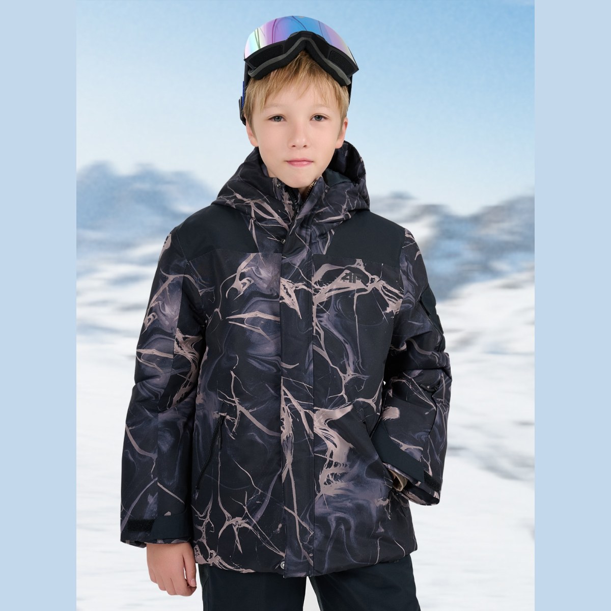 Chlapčenská snowboardová bunda membrána 8000 - multicolor · záber 1