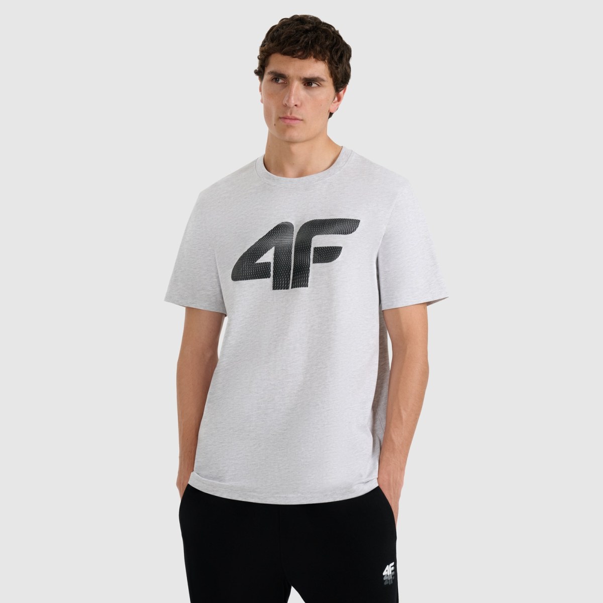 T-shirt regular s potlačou pánsky - sivý · záber 7