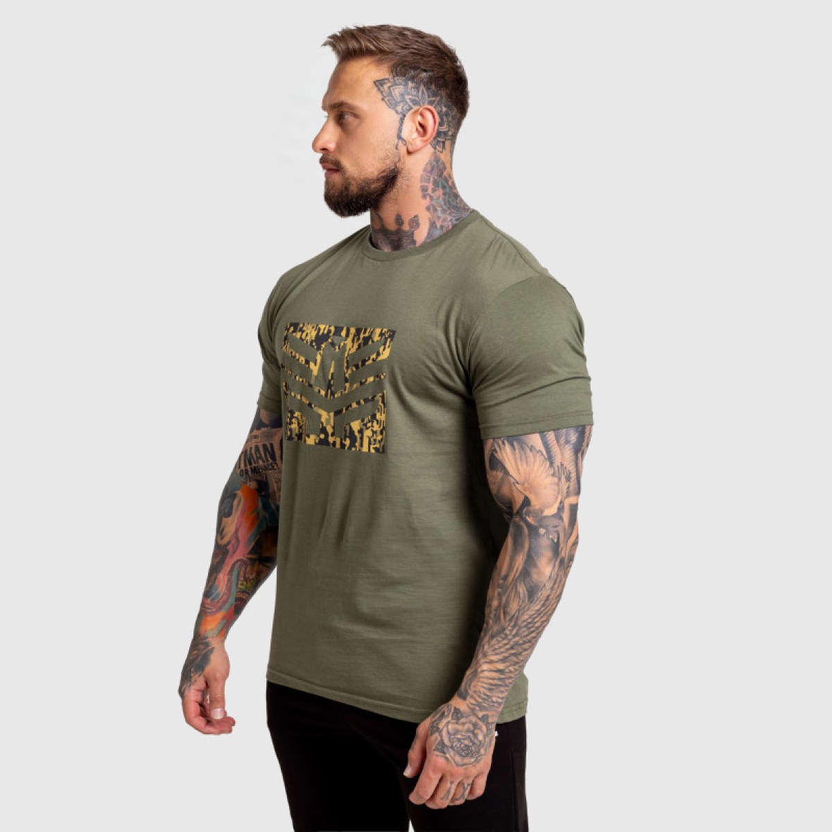Pánske tričko Iron Aesthetics Tactical, zelené · záber 2