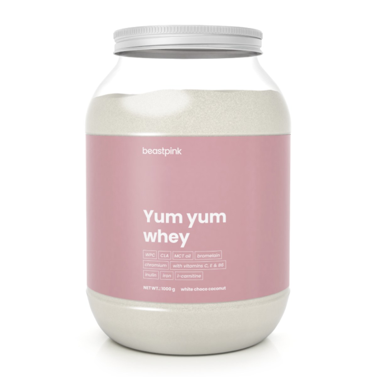 BeastPink Yum Yum Whey biela čokoláda kokos · záber 1