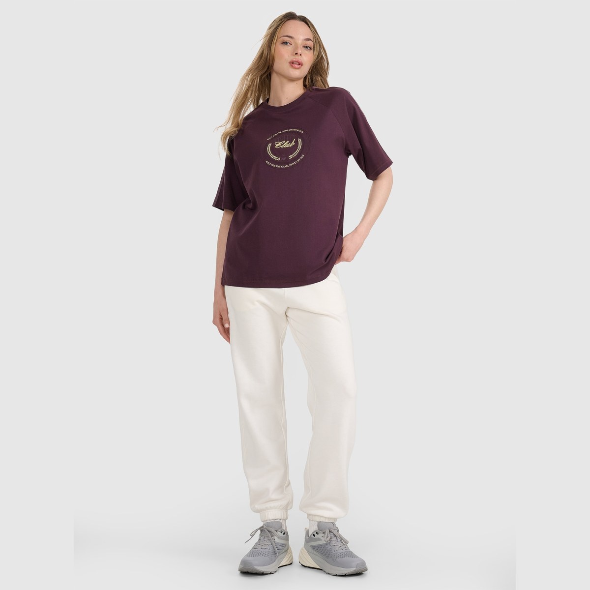 T-shirt oversize s potlačou dámsky - fialový · záber 2