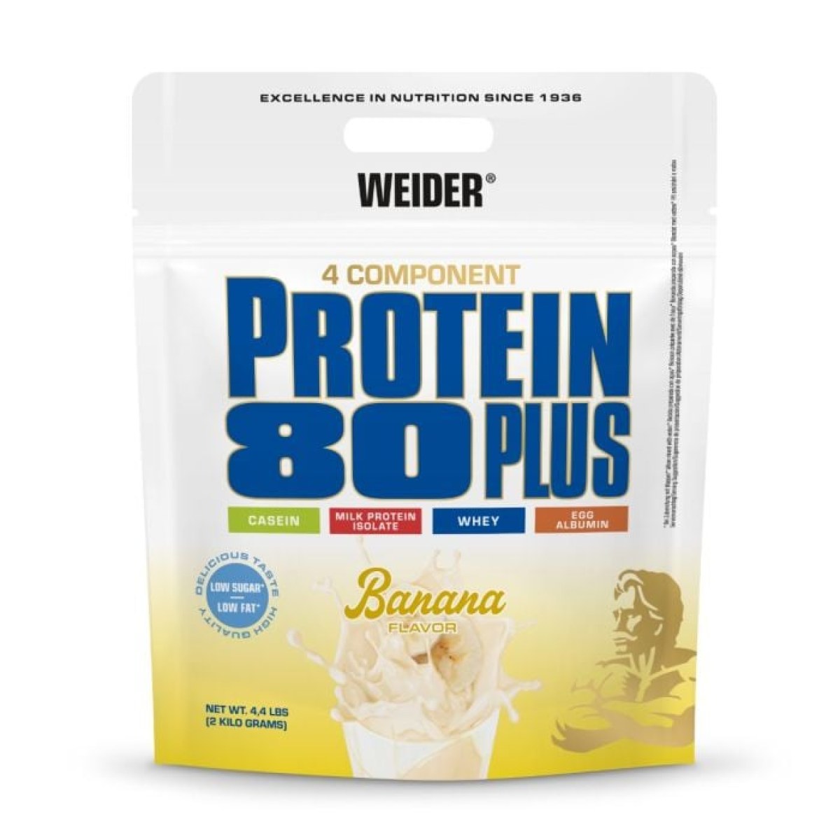 Weider Potein 80 PLUS banán - Príchuť: Banán | Hmotnosť: 2 kg | Balenie: 2 · záber 1