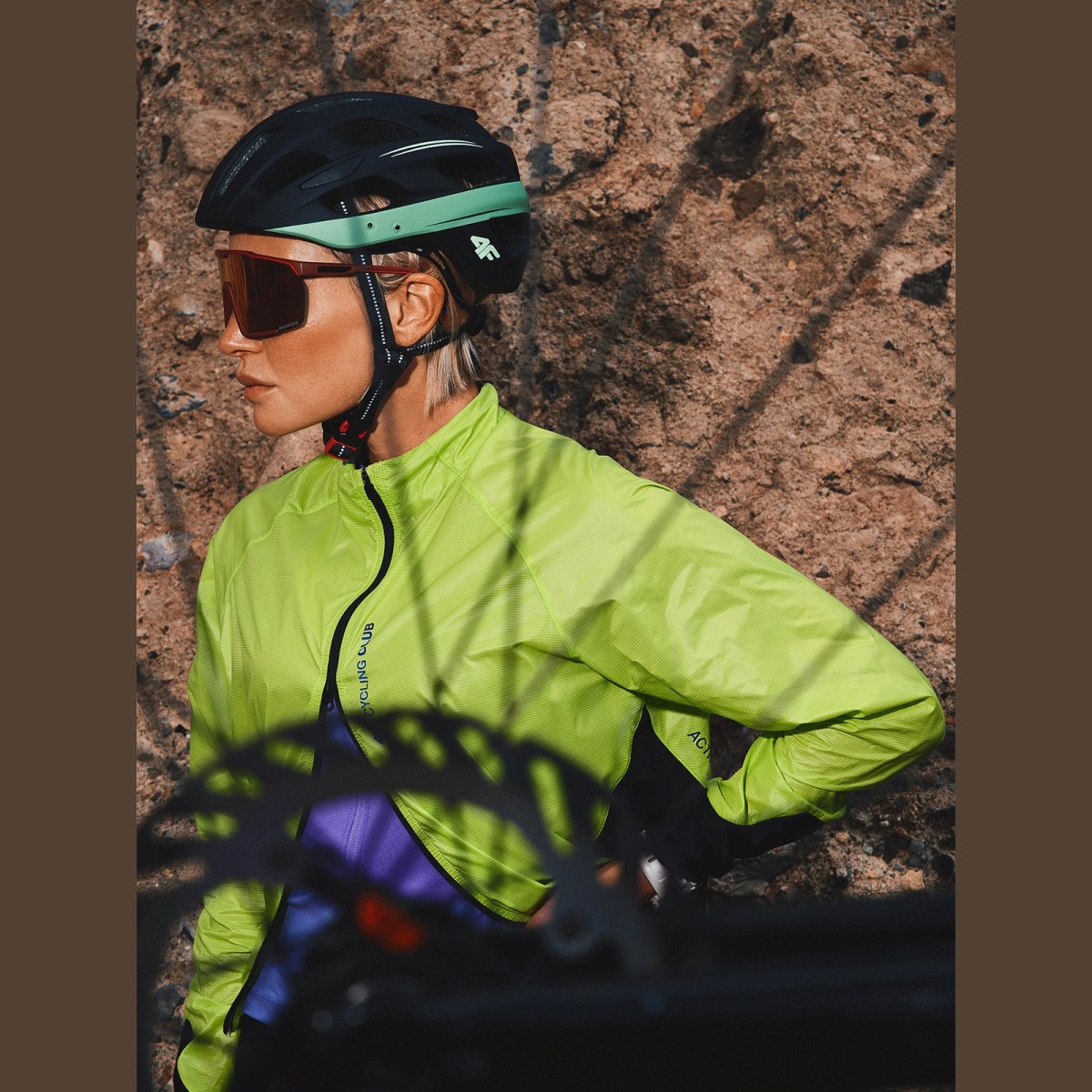 Cyklistická bunda dámska - zelená · záber 1
