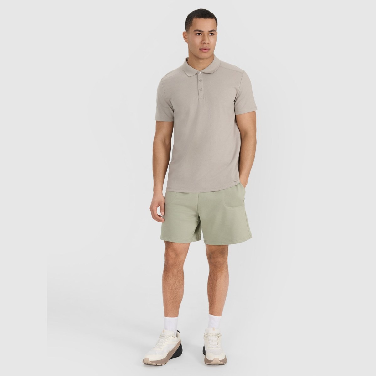 Pánske regular polo tričko - sivé · záber 4