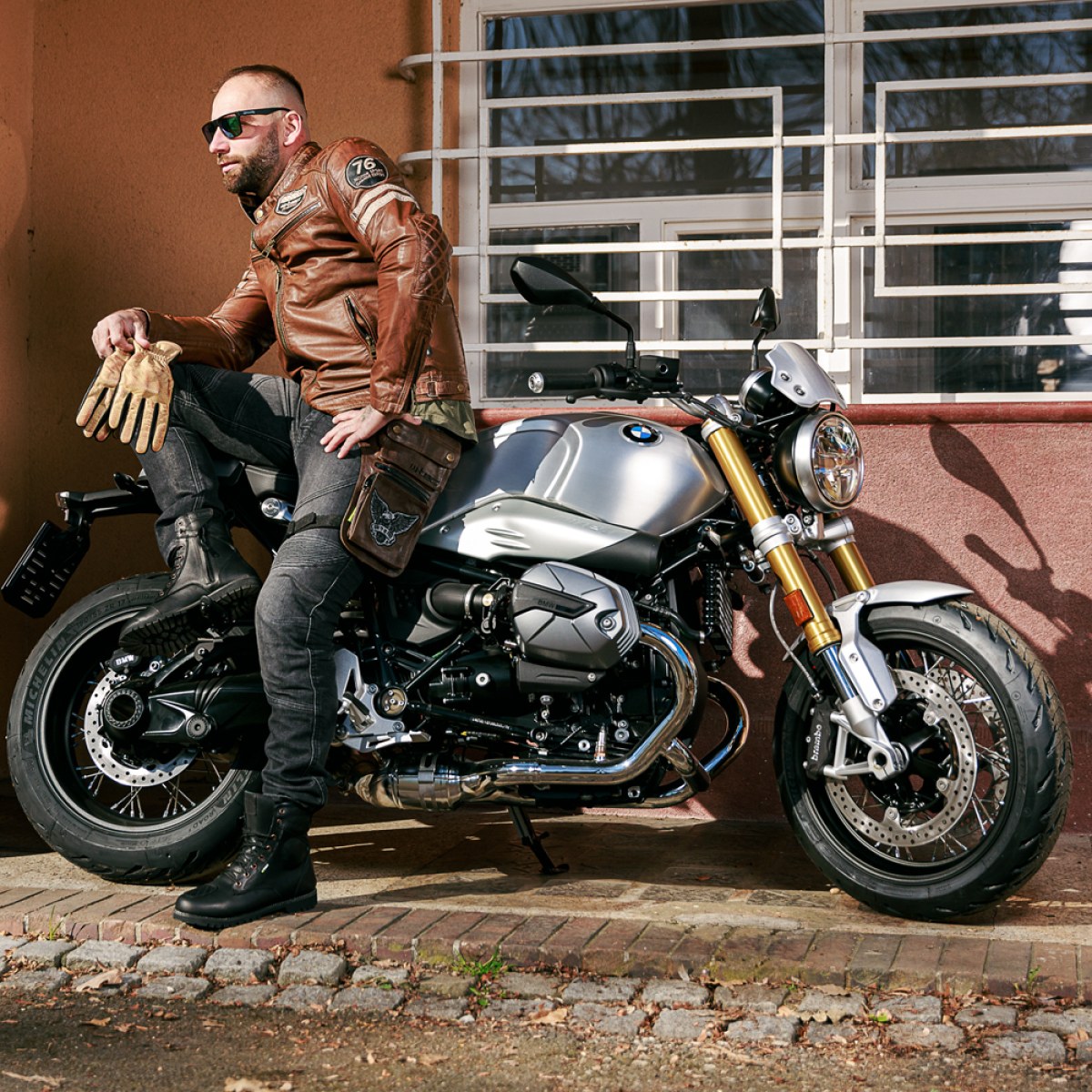 Pánske moto jeansy W-TEC Oliver - Veľkosť: M | Farba: Modrá · záber 2