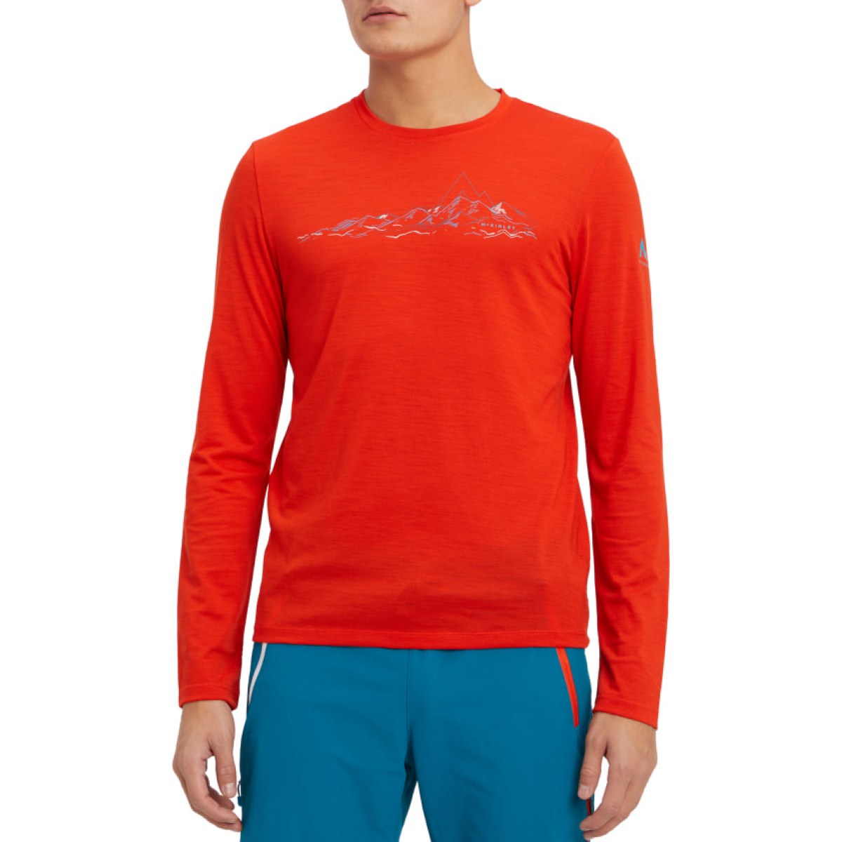 McKinley Shane Long Sleeve T-Shirt M - Farba: Oranžová · záber 3