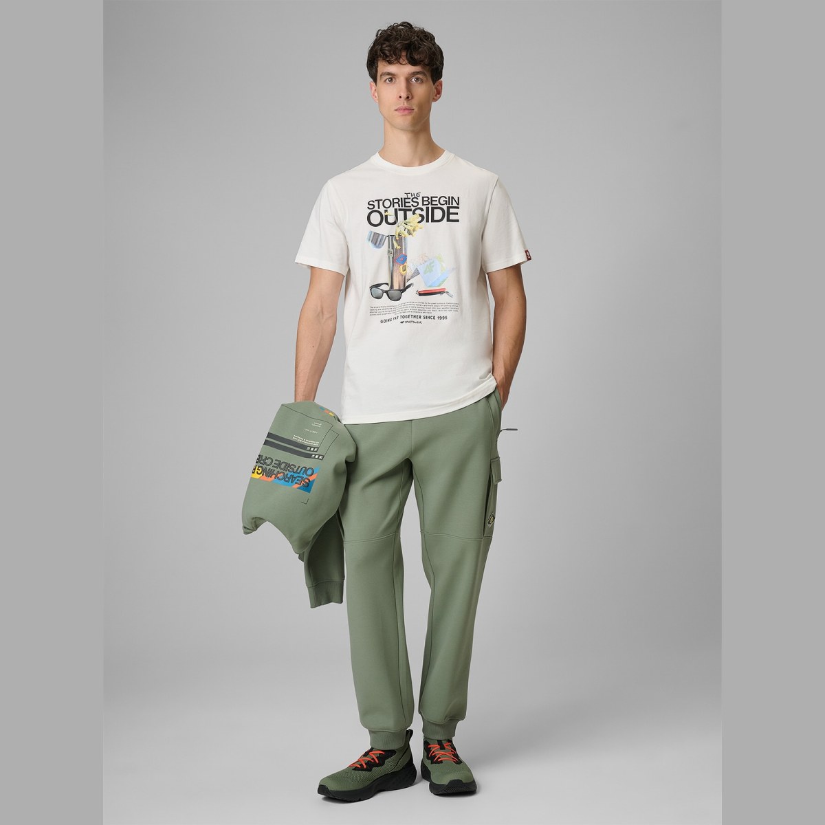 T-shirt regular s potlačou pánsky - biely · záber 2