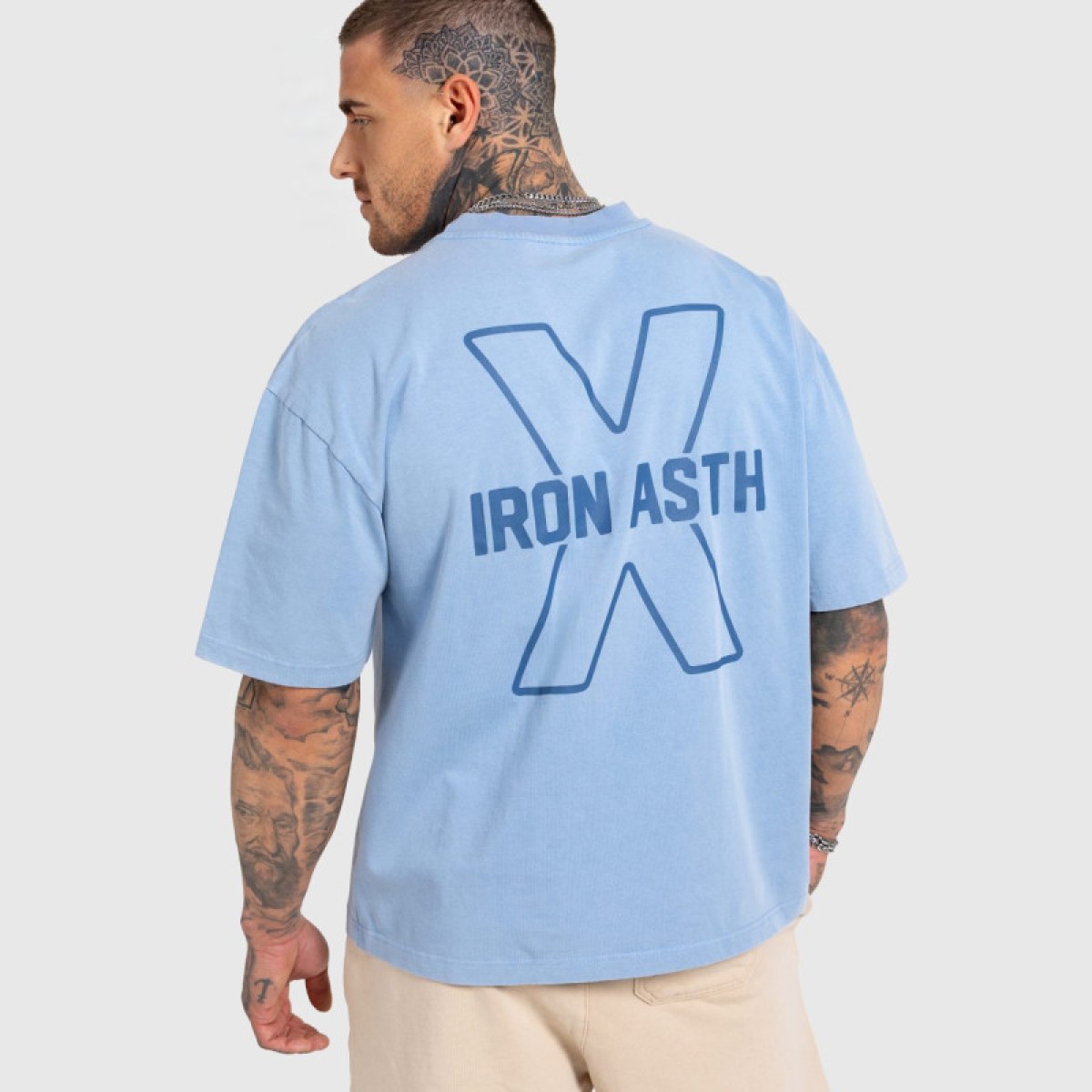 Pánske tričko Iron Aesthetics X Washed, modré · záber 1