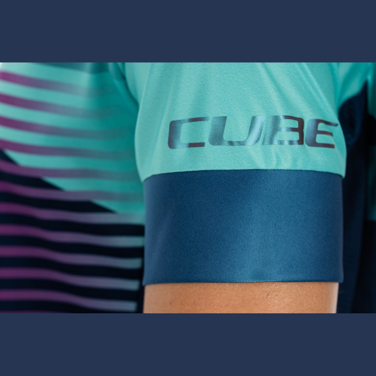 Cube Teamline Round Neck Jersey W - Veľkosť: S | Farba: Modrá · záber 4
