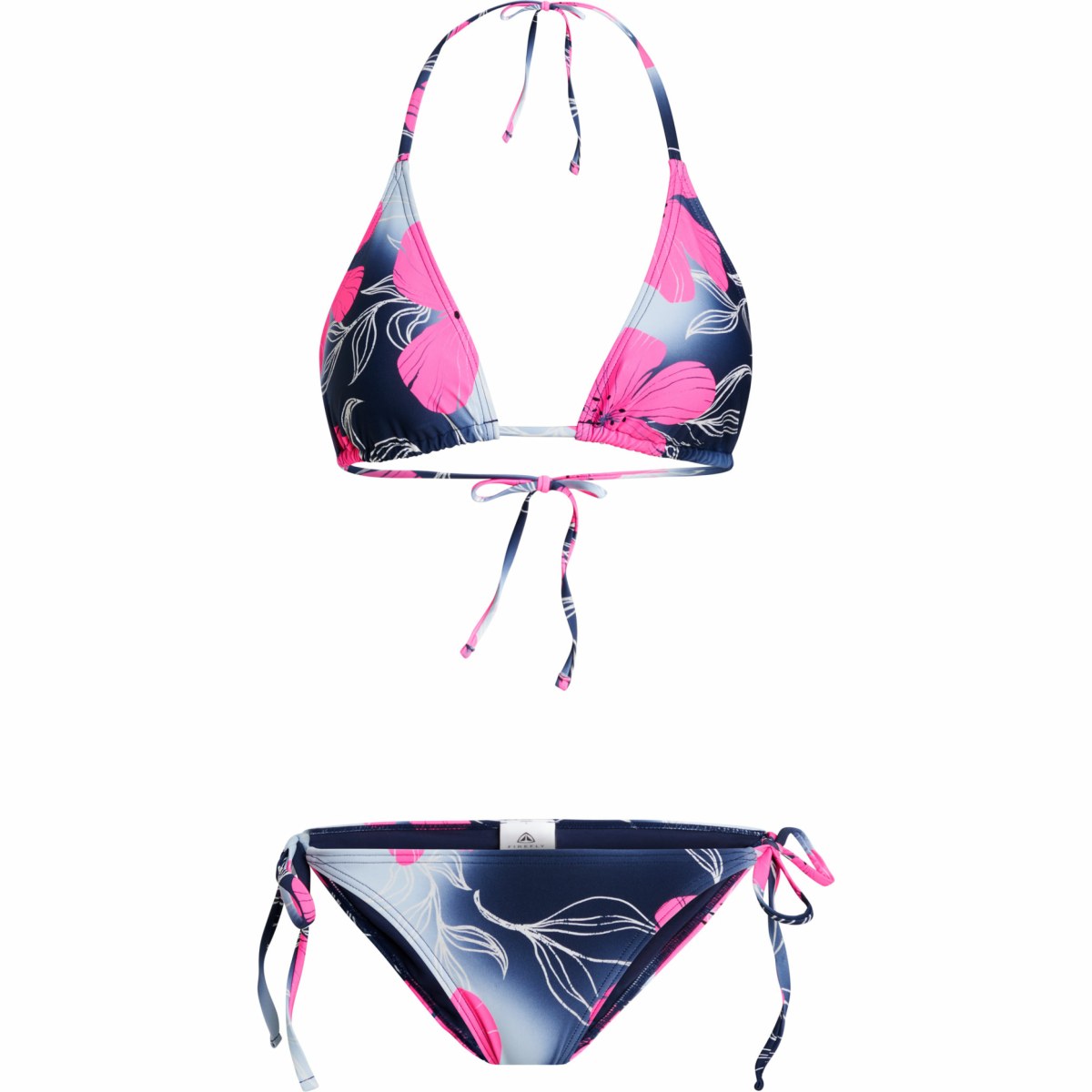 Firefly Mari Painted Flower Triangle Bikini Set - Veľkosť: 36 | Farba: Farebná, Modrá · záber 1