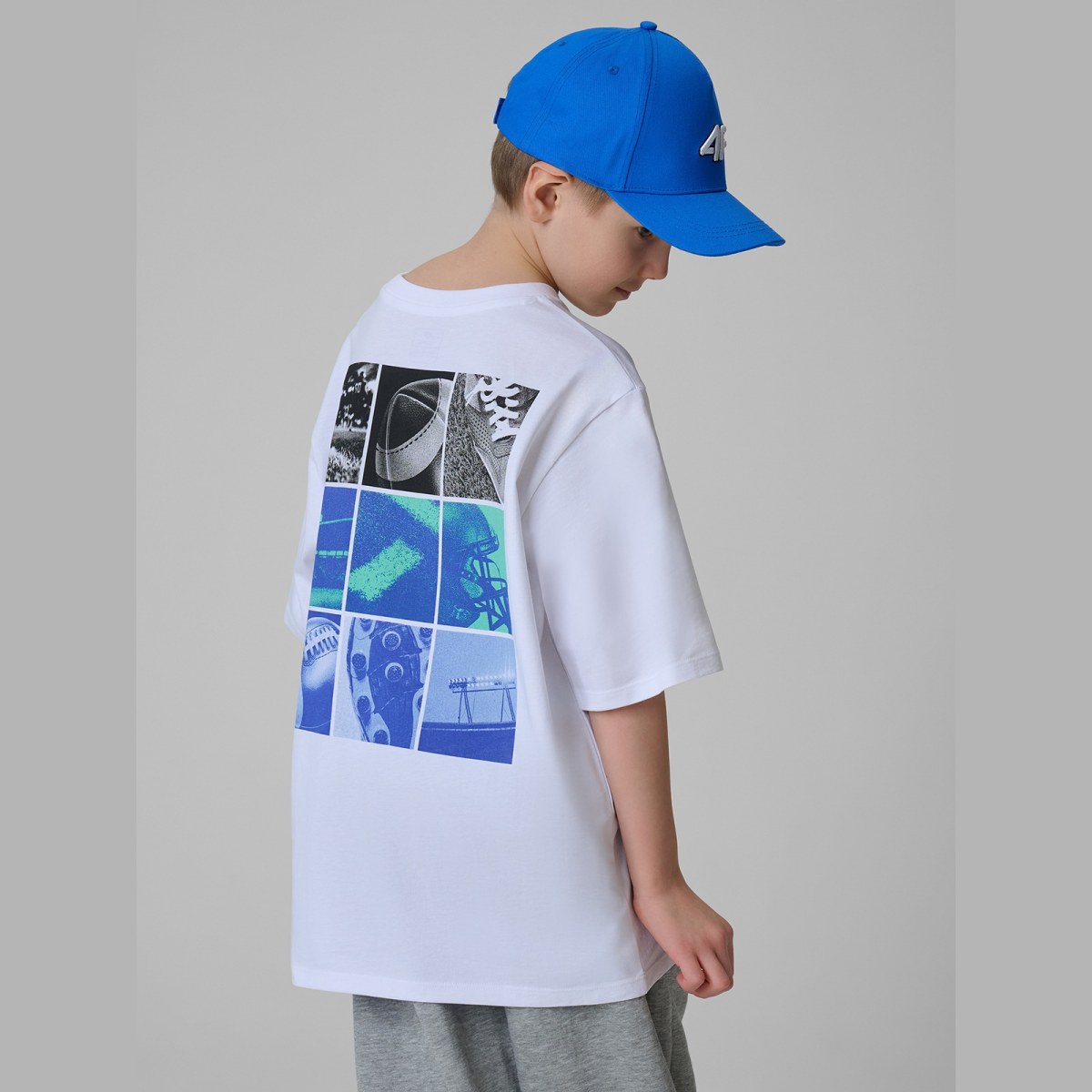 T-shirt loose s potlačou chlapčenský - biely · záber 9