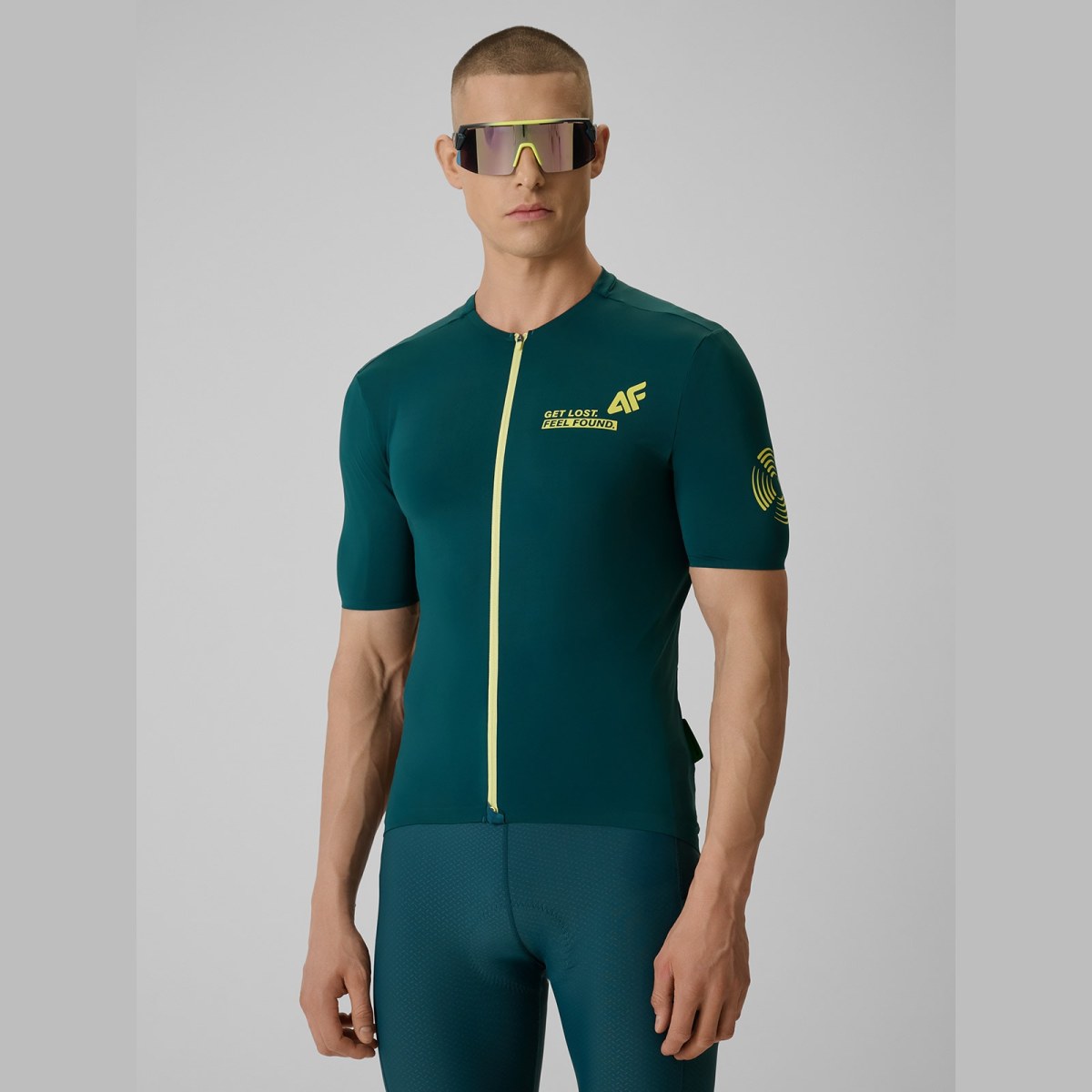 Pánsky cyklistický dres s ochranou UPF50+ - zelený · záber 1