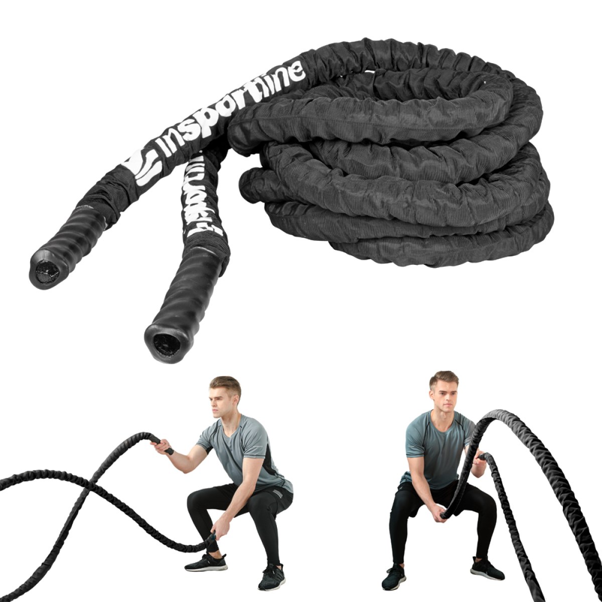 Posilňovacie lano inSPORTline Wave Rope 38 mm - 9 m · záber 1