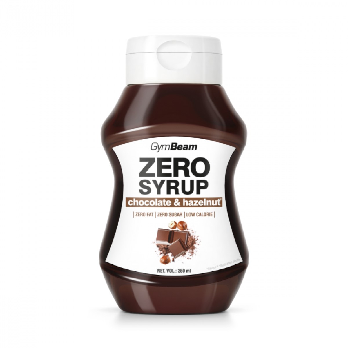 GymBeam ZERO SIRUP čokoláda a lieskový oriešok lieskový orech čokoláda · záber 1