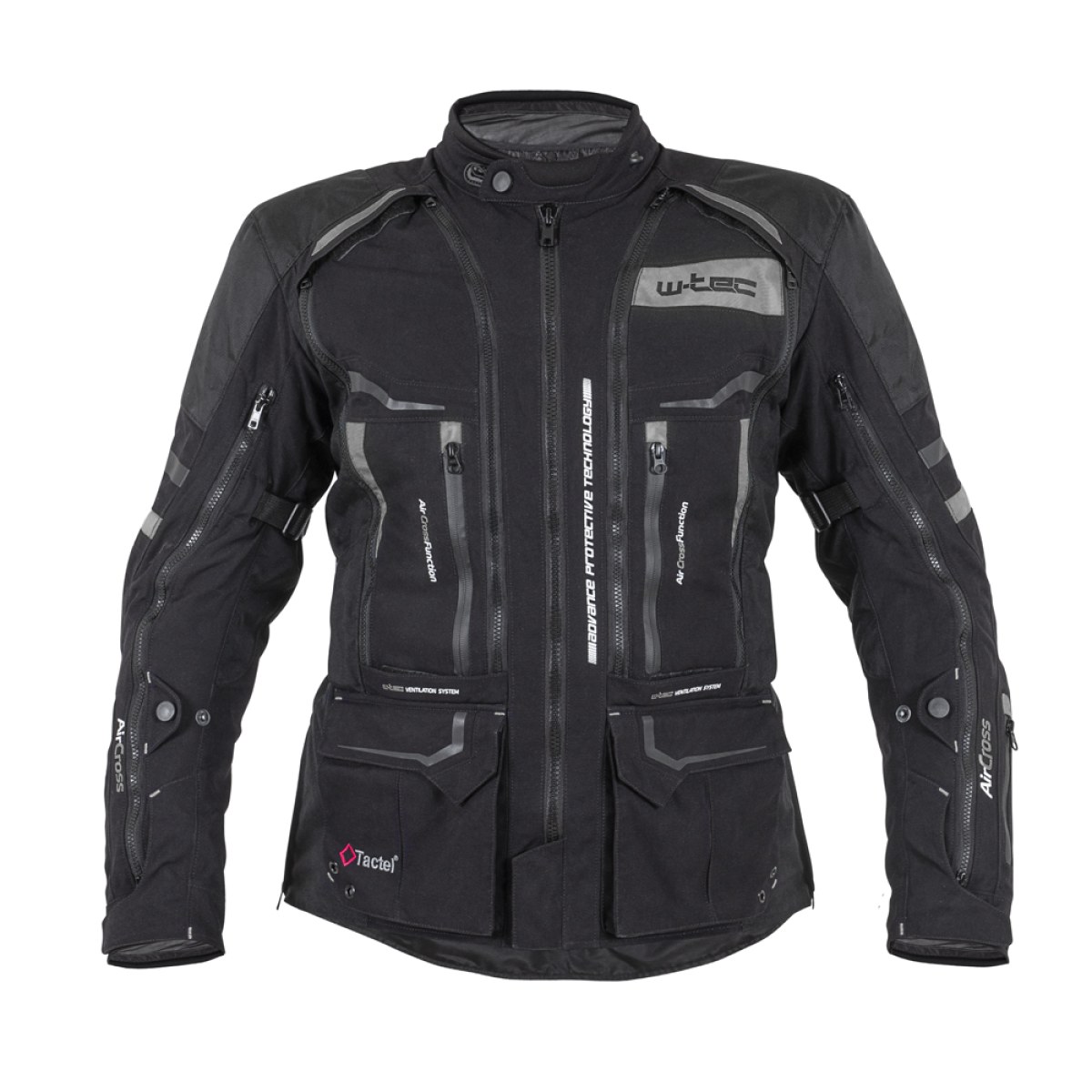 Moto bunda W-TEC Aircross - Veľkosť: 4XL | Farba: Sivá · záber 1