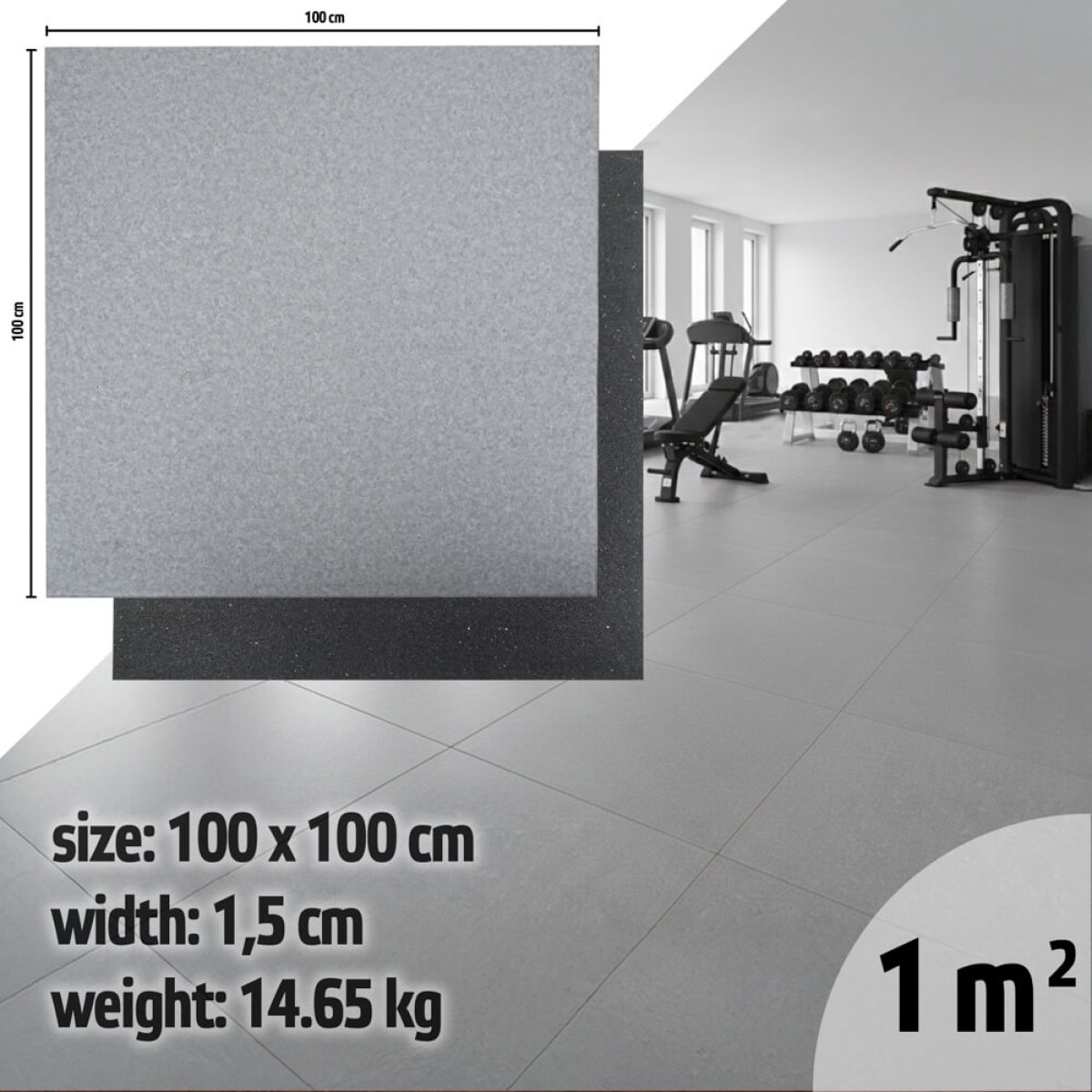 inSPORTline Luxteko Flat 100x100x1,5 cm drevo · záber 5