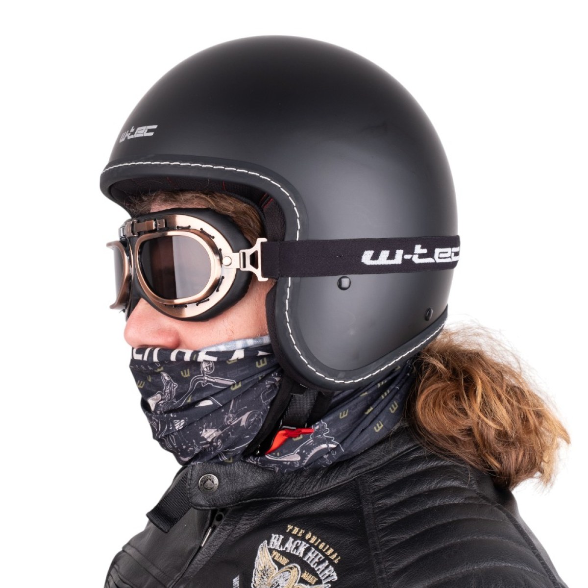 W-TEC Badachos s brýlemi Steamrust matne čierna - XXL (63-64) · záber 1