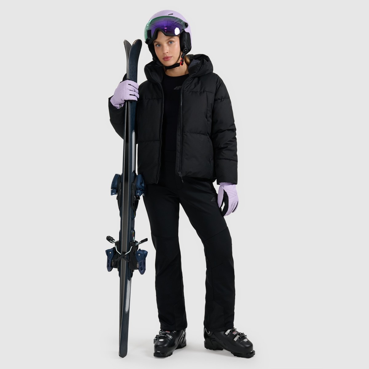 Lyžiarske nohavice softshell membrána 10000 dámske - čierne · záber 3