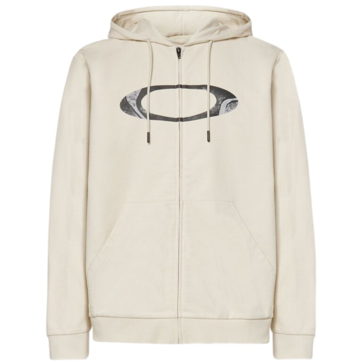 Oakley New Ellipse Zip Hoodie - Veľkosť: XL | Farba: Béžová · záber 1