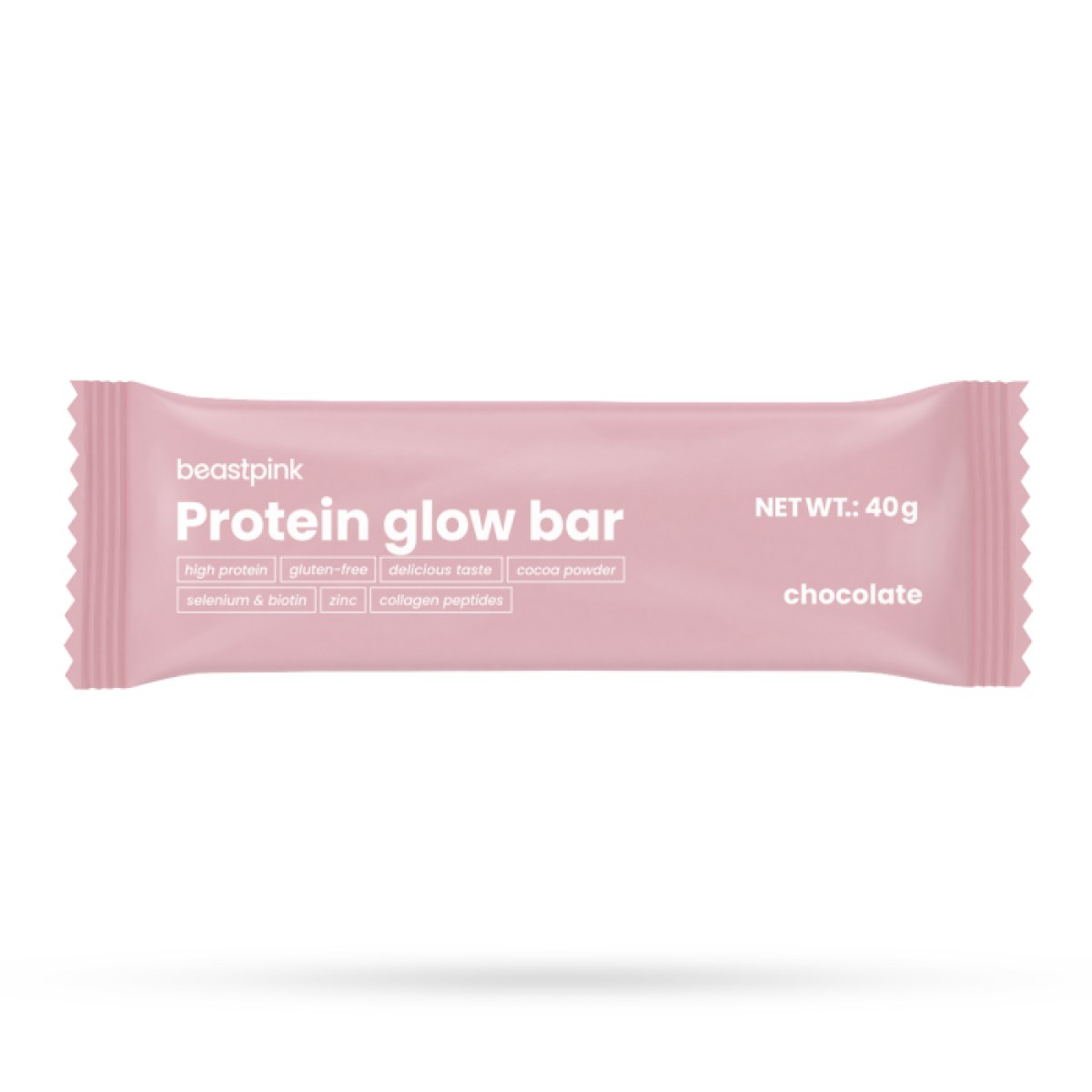 BeastPink Proteínová tyčinka GlowBar čokoláda - Príchuť: Čokoláda | Hmotnosť: 0,04 kg | Balenie: 25 · záber 1
