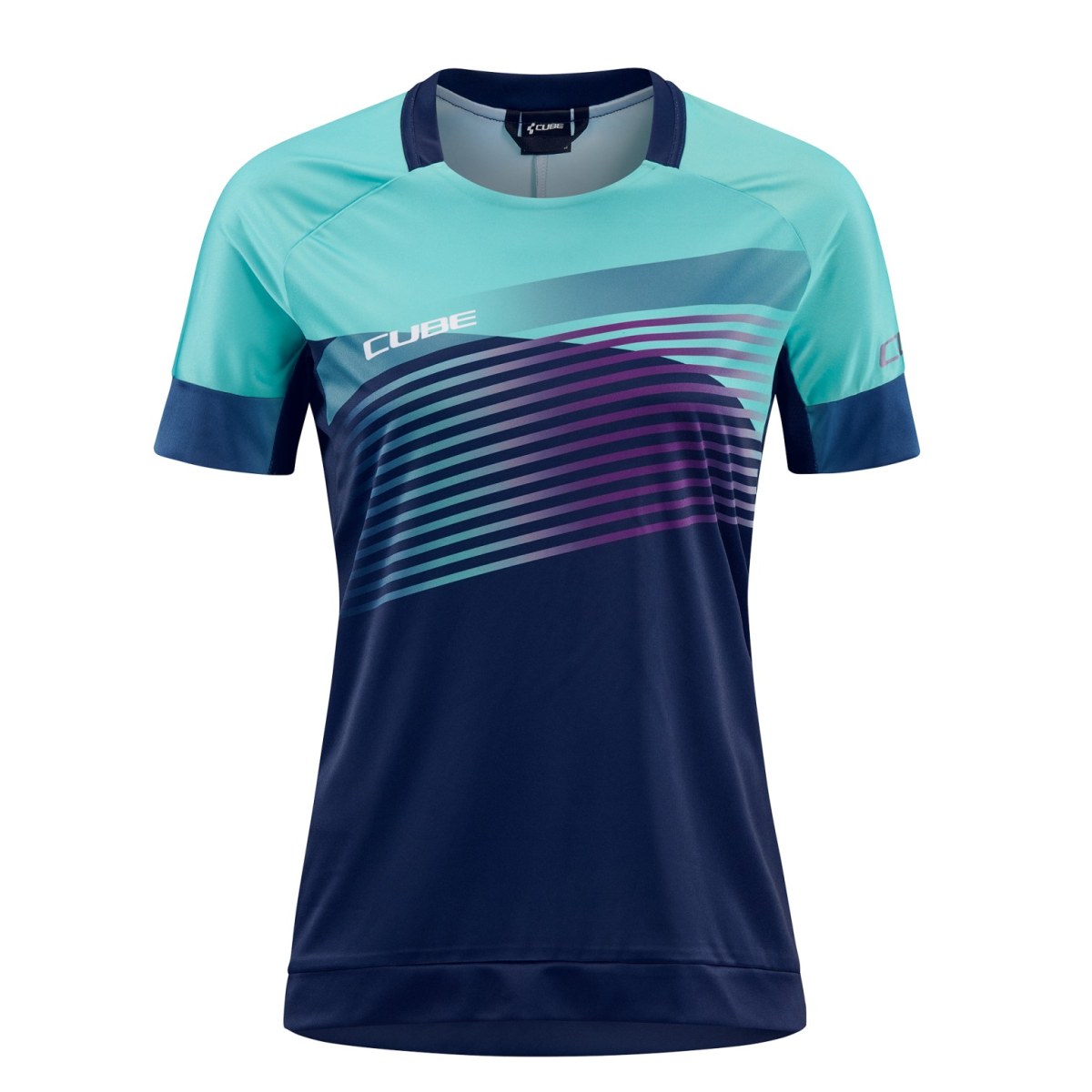 Cube Teamline Round Neck Jersey W - Veľkosť: S | Farba: Modrá · záber 1