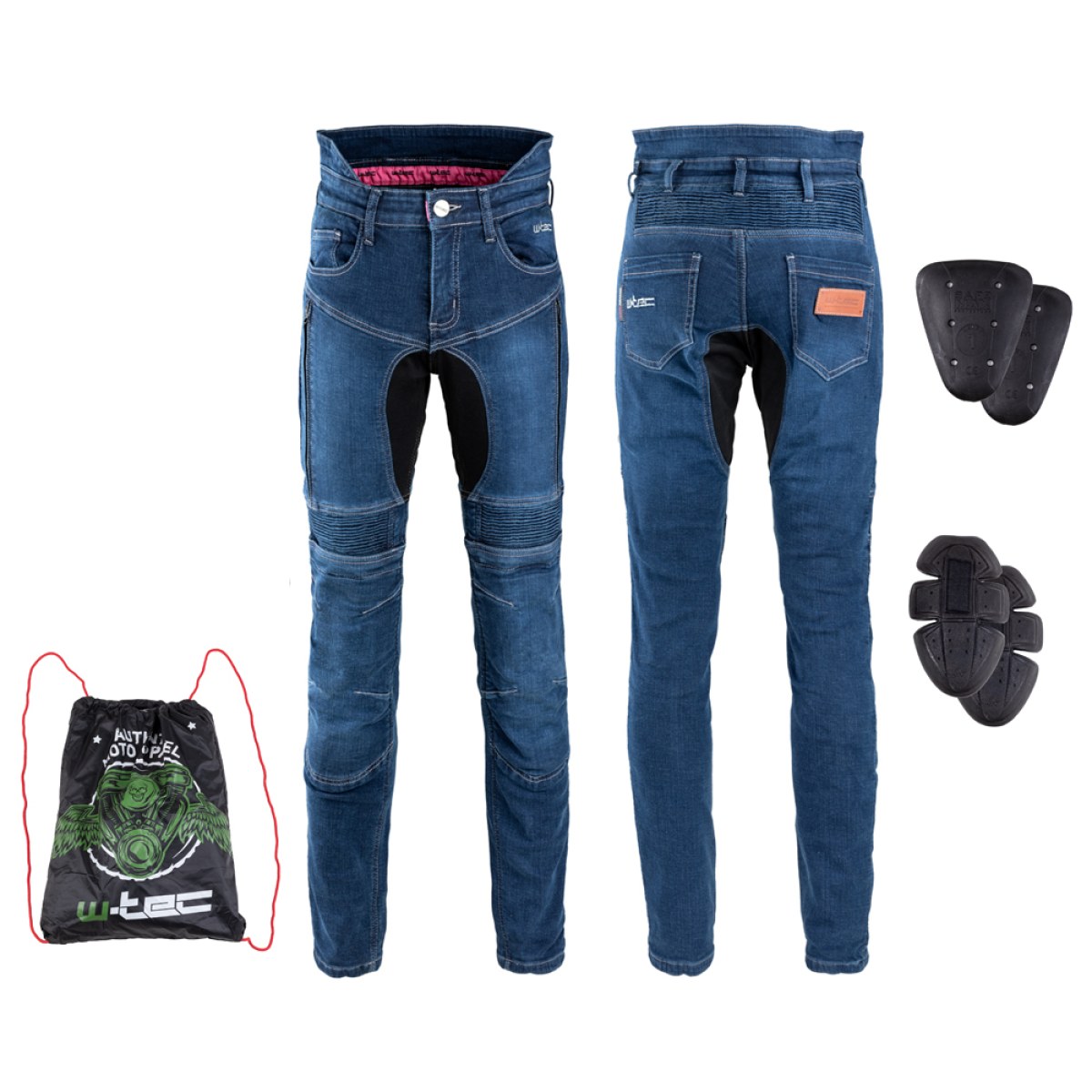 Dámske moto jeansy W-TEC Biterillo Lady - Veľkosť: XXL | Farba: Modrá · záber 1