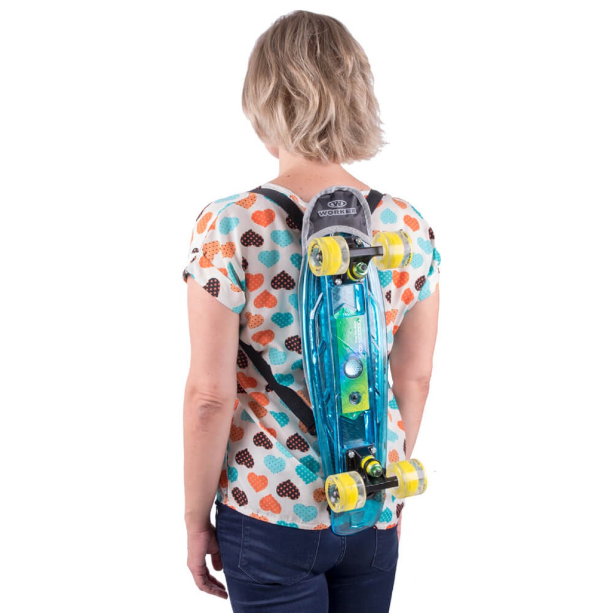 Batoh na 22"/22,5" pennyboard WORKER Rukkuban · záber 2