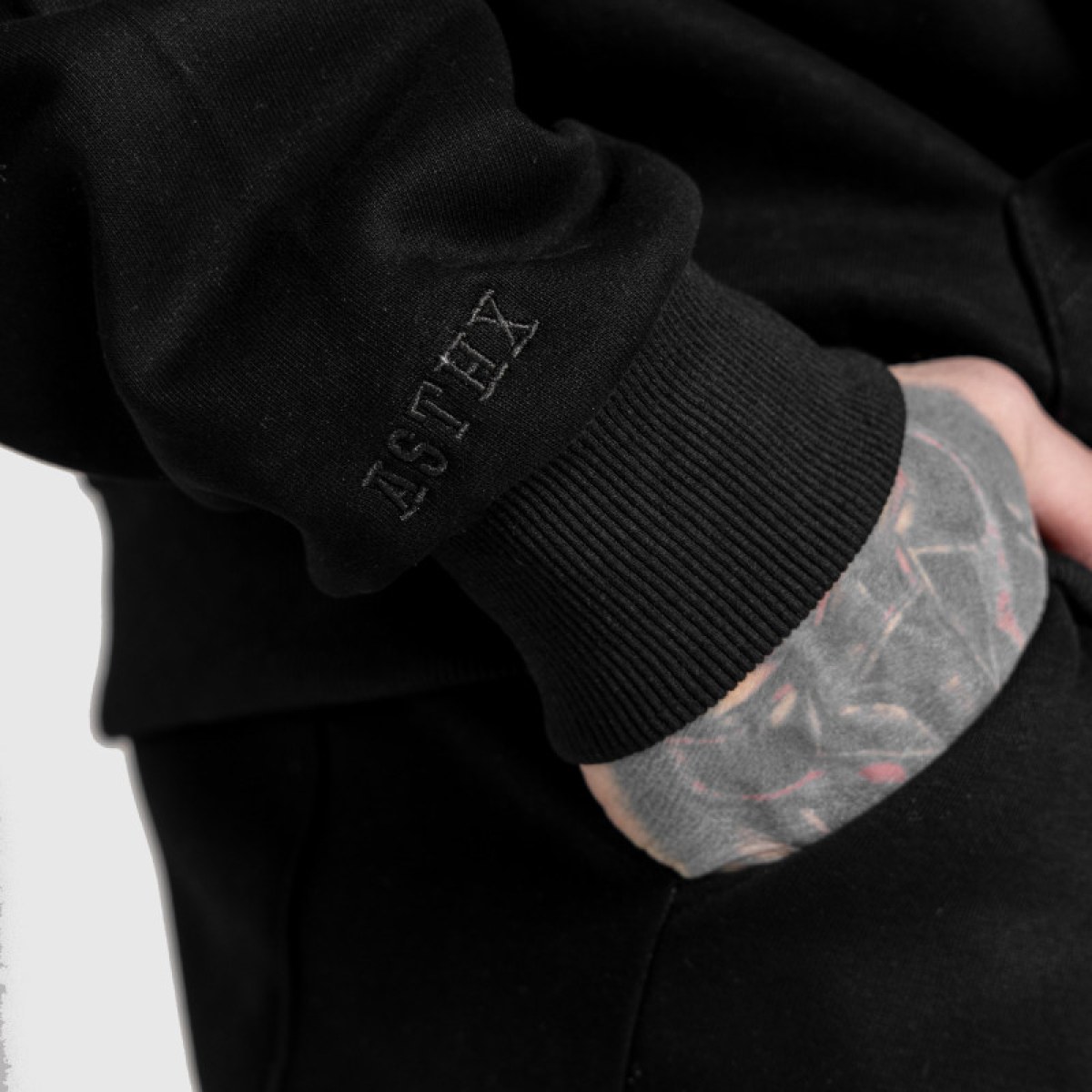 Oversized mikina Iron Aesthetics ASTHX, čierna · záber 5