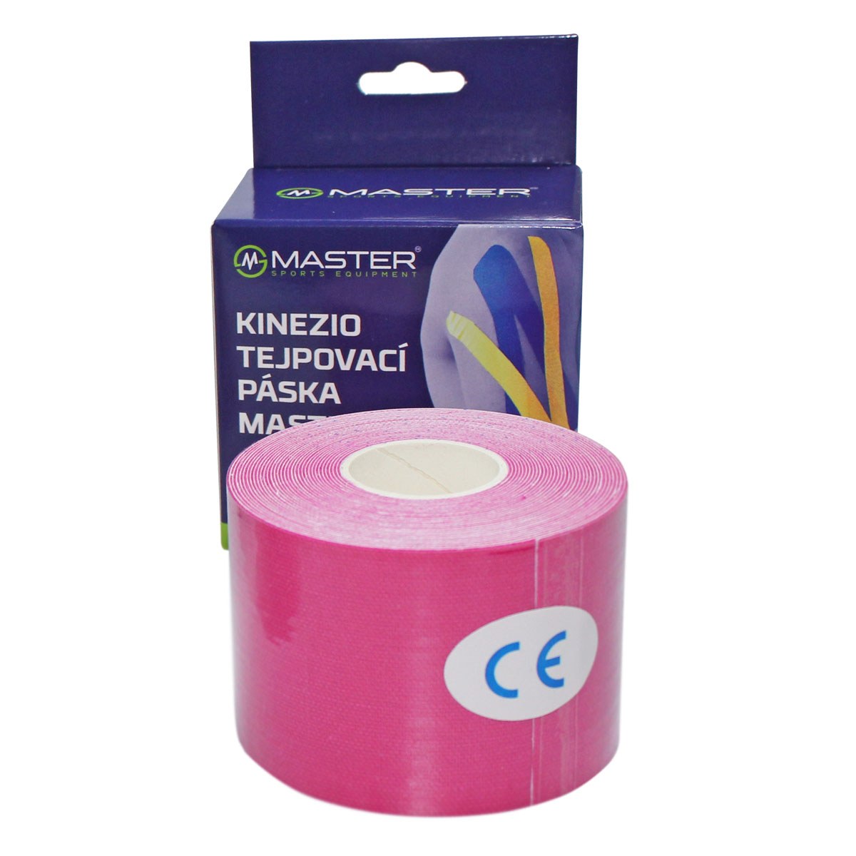 Kineziologická tejpovacia páska MASTER 5 cm x 5 m - ružová · záber 1