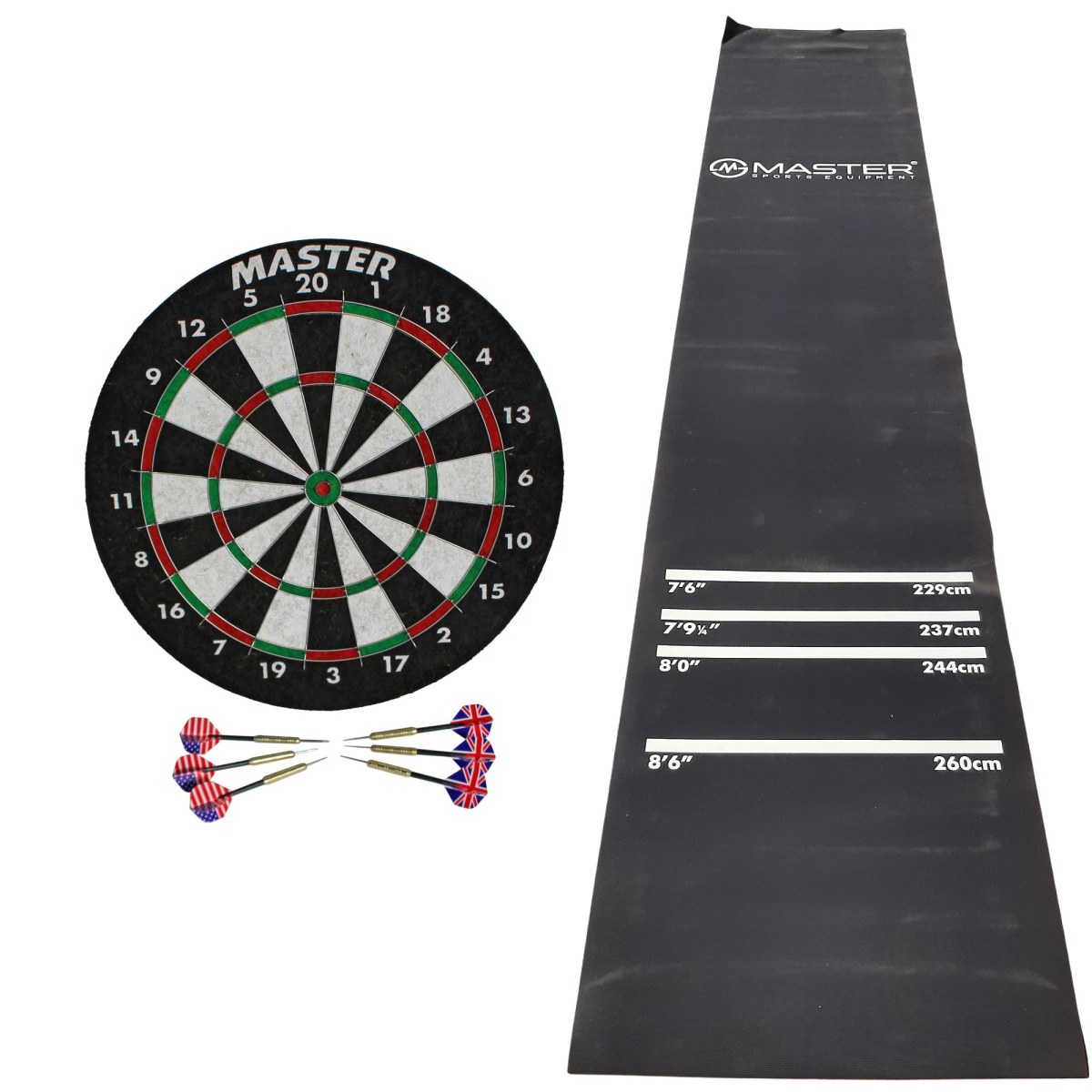 Akčný set - sisalový terč MASTER Grader 45 cm + koberec na šípky MASTER · záber 1