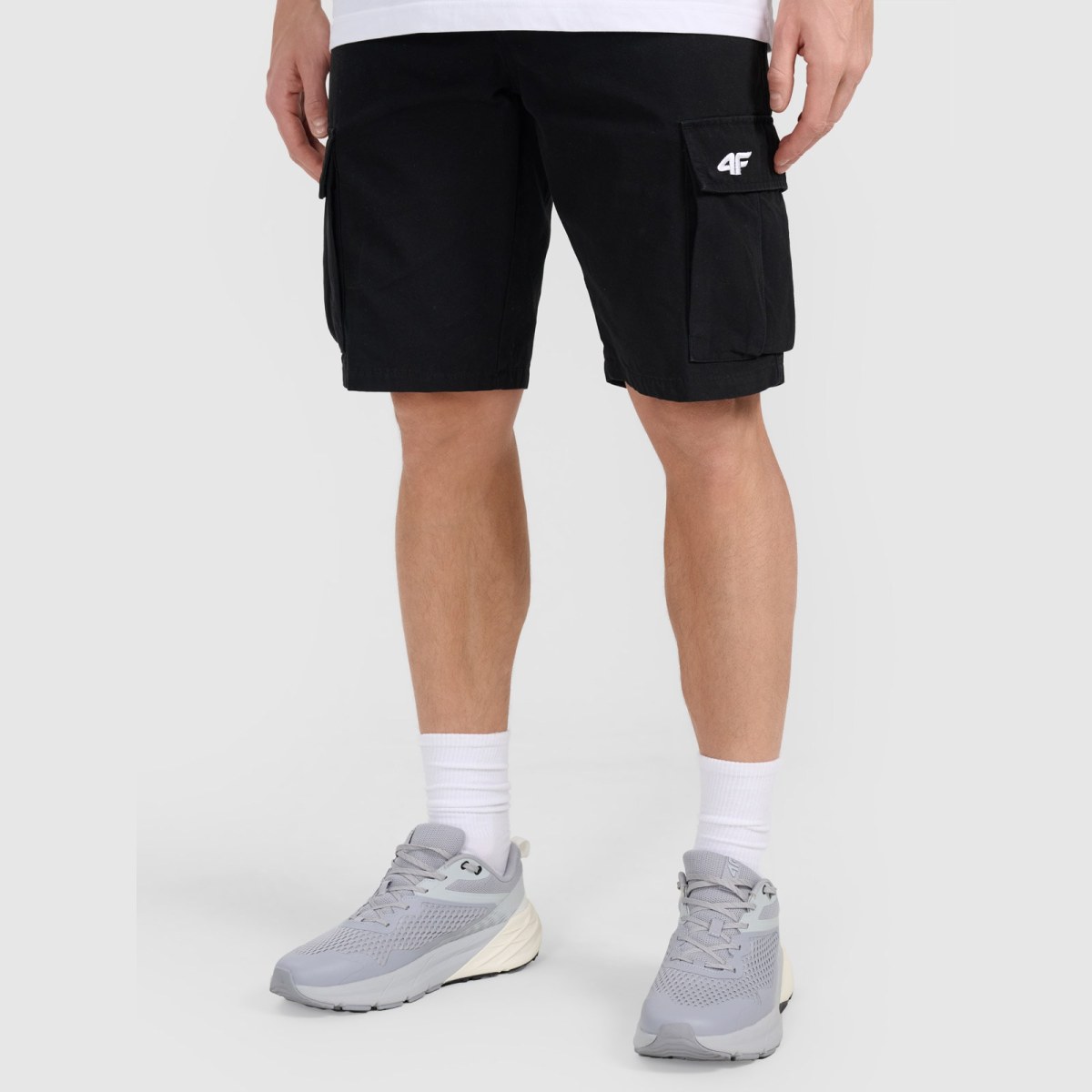 Unisex casual cargo šortky 4F x Drift Masters - čierne · záber 2