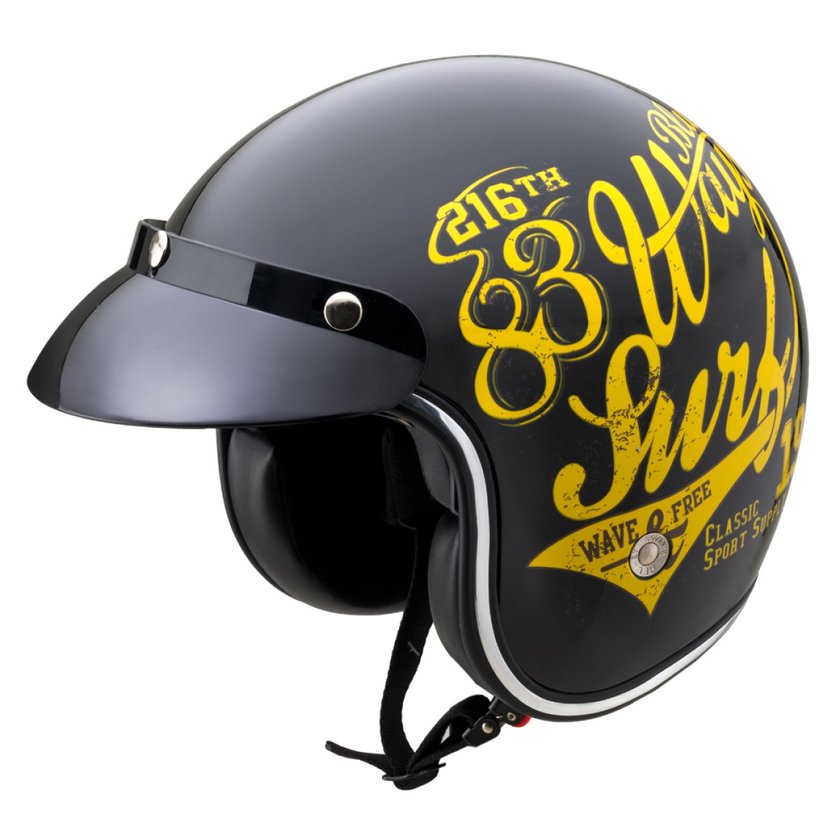 Moto prilba W-TEC Café Racer - Veľkosť: 59-60, L | Farba: 3Ways Surf · záber 1