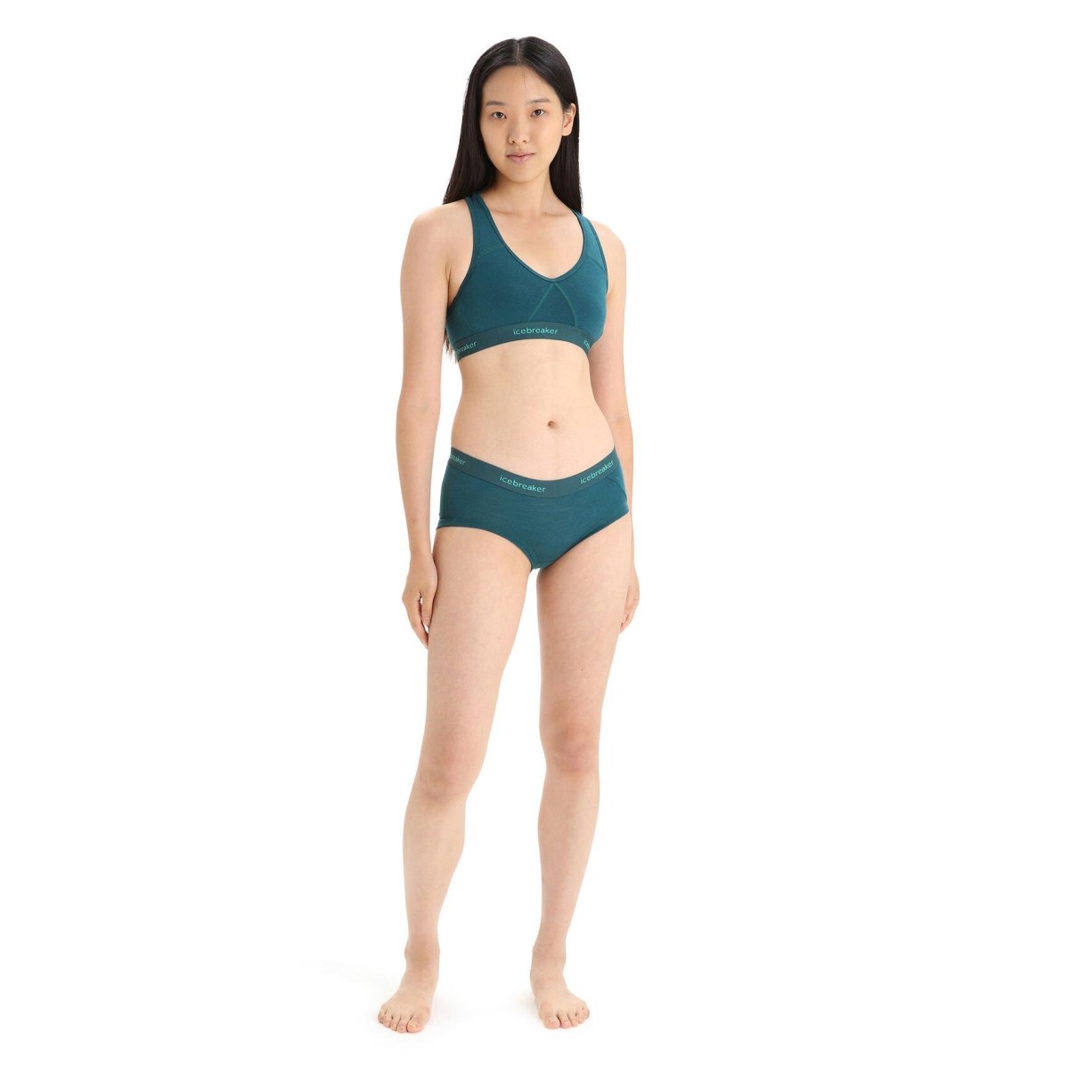 Icebreaker Merino Sprite Racerback Bra - Veľkosť: XS | Farba: Zelená · záber 5