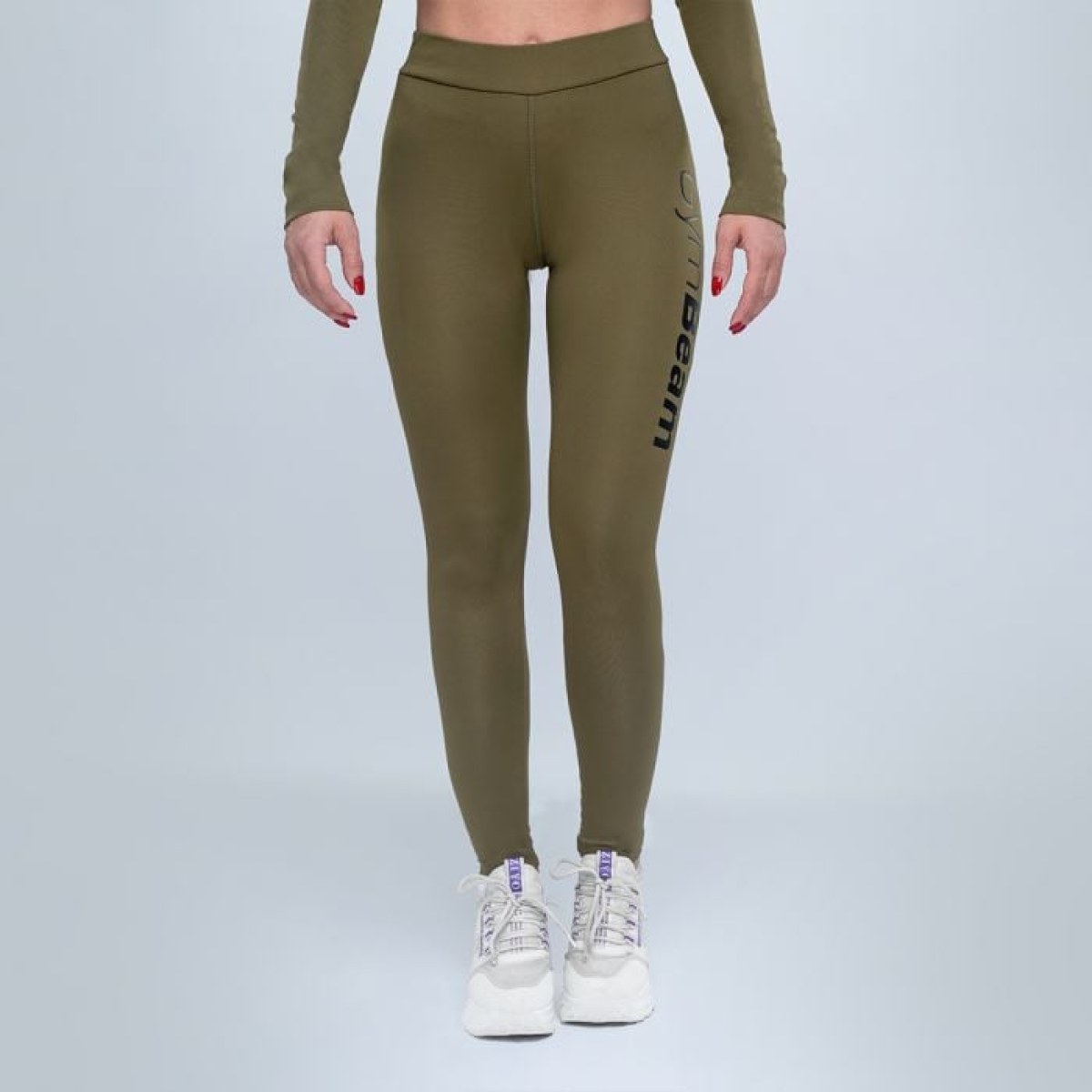 GymBeam Dámske legíny Advanced Olive XS · záber 1