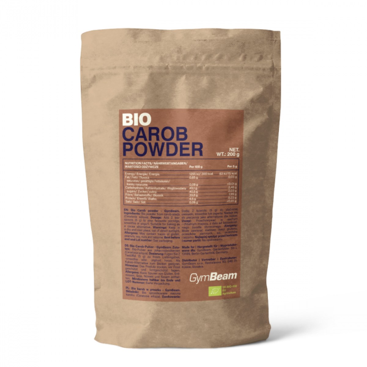 GymBeam BIO Karobový prášok · záber 1