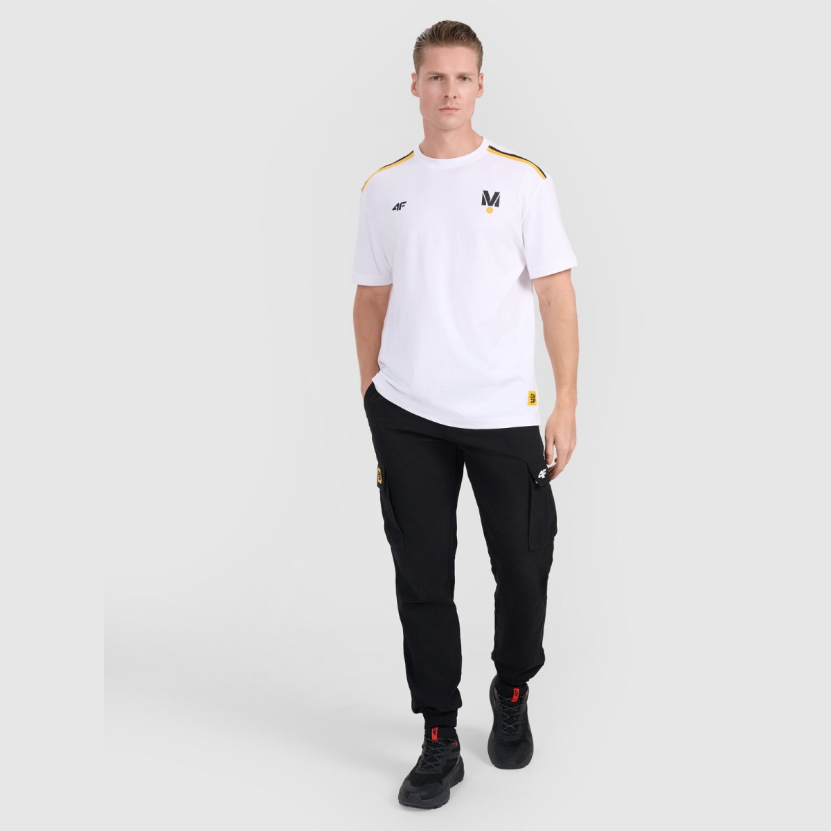 Unisex regular tričko s potlačou 4F x Drift Masters - biele · záber 8