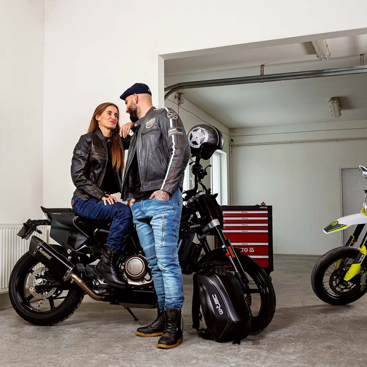 Pánska kožená moto bunda W-TEC Dark Vintage - Veľkosť: XXL · záber 5