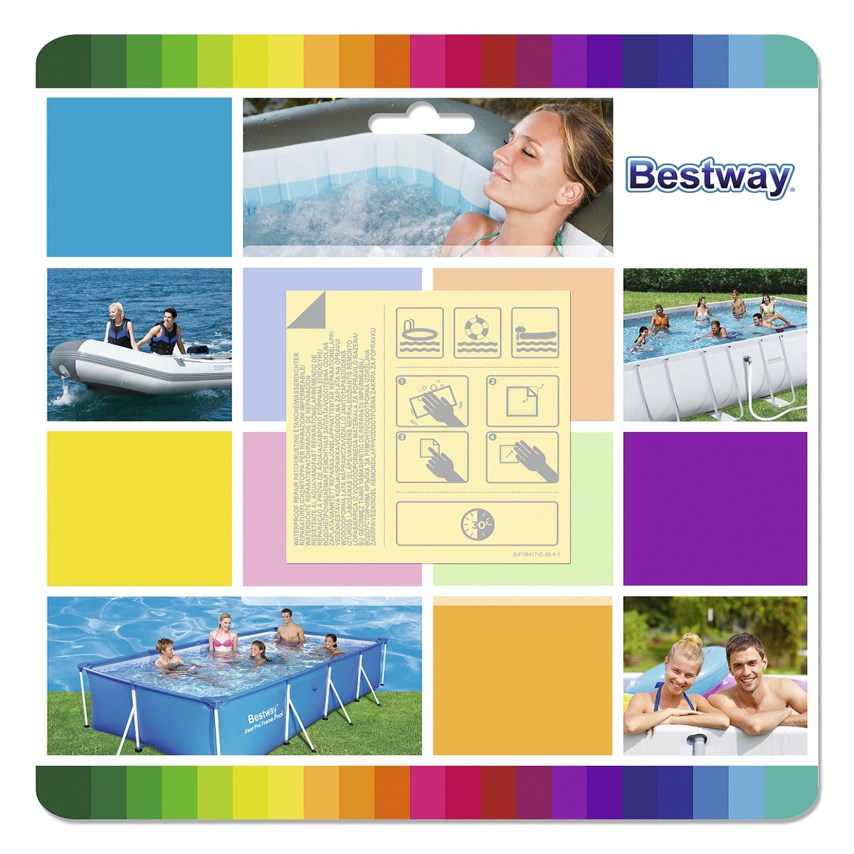 Samolepiace záplaty na člny a bazény BESTWAY · záber 1