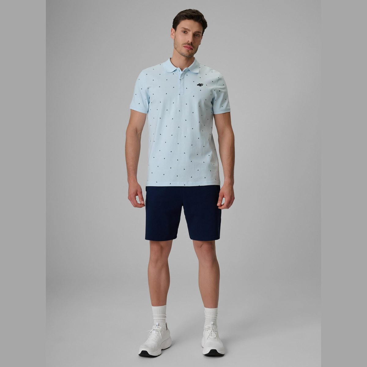 Polo tričko regular pánske - modré · záber 2