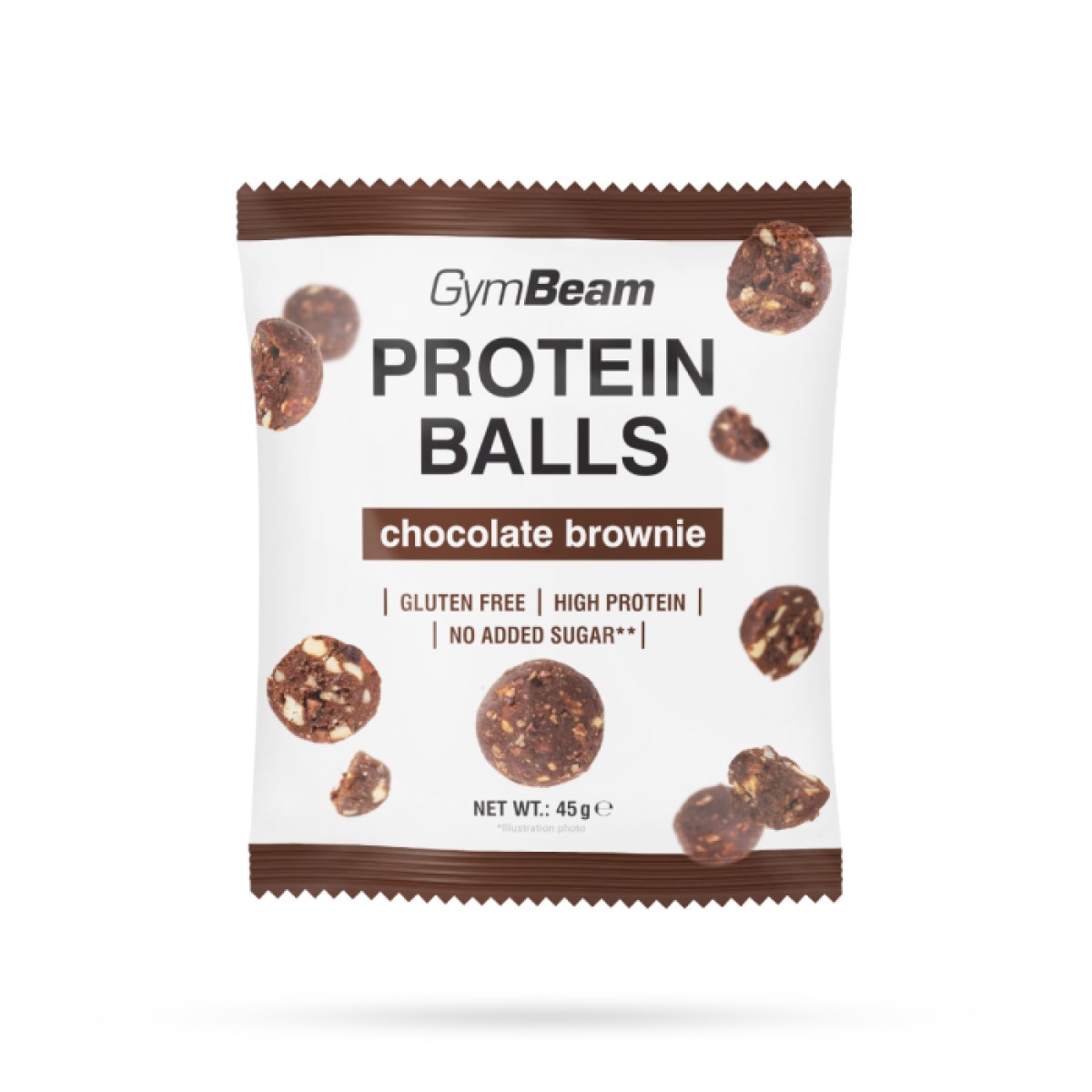 GymBeam Protein Balls čokoládové brownie - Príchuť: Čokoládové brownie | Hmotnosť: 0,045 kg | Balenie: 10 · záber 1