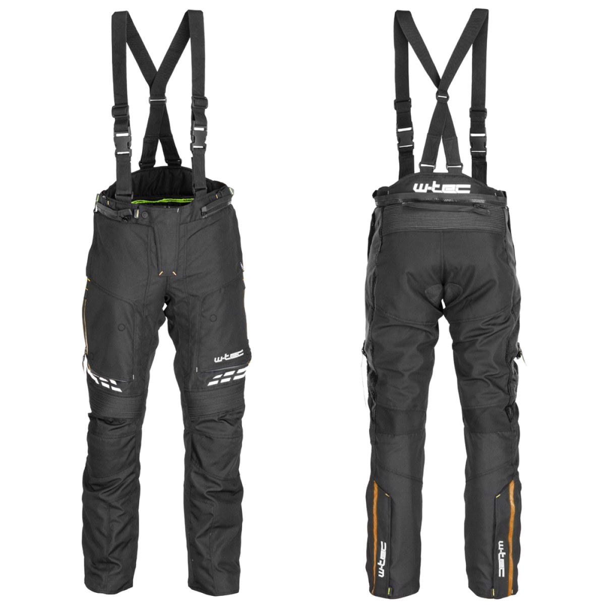 Pánske moto nohavice W-TEC Spirital - Veľkosť: M | Farba: Oranžová · záber 1