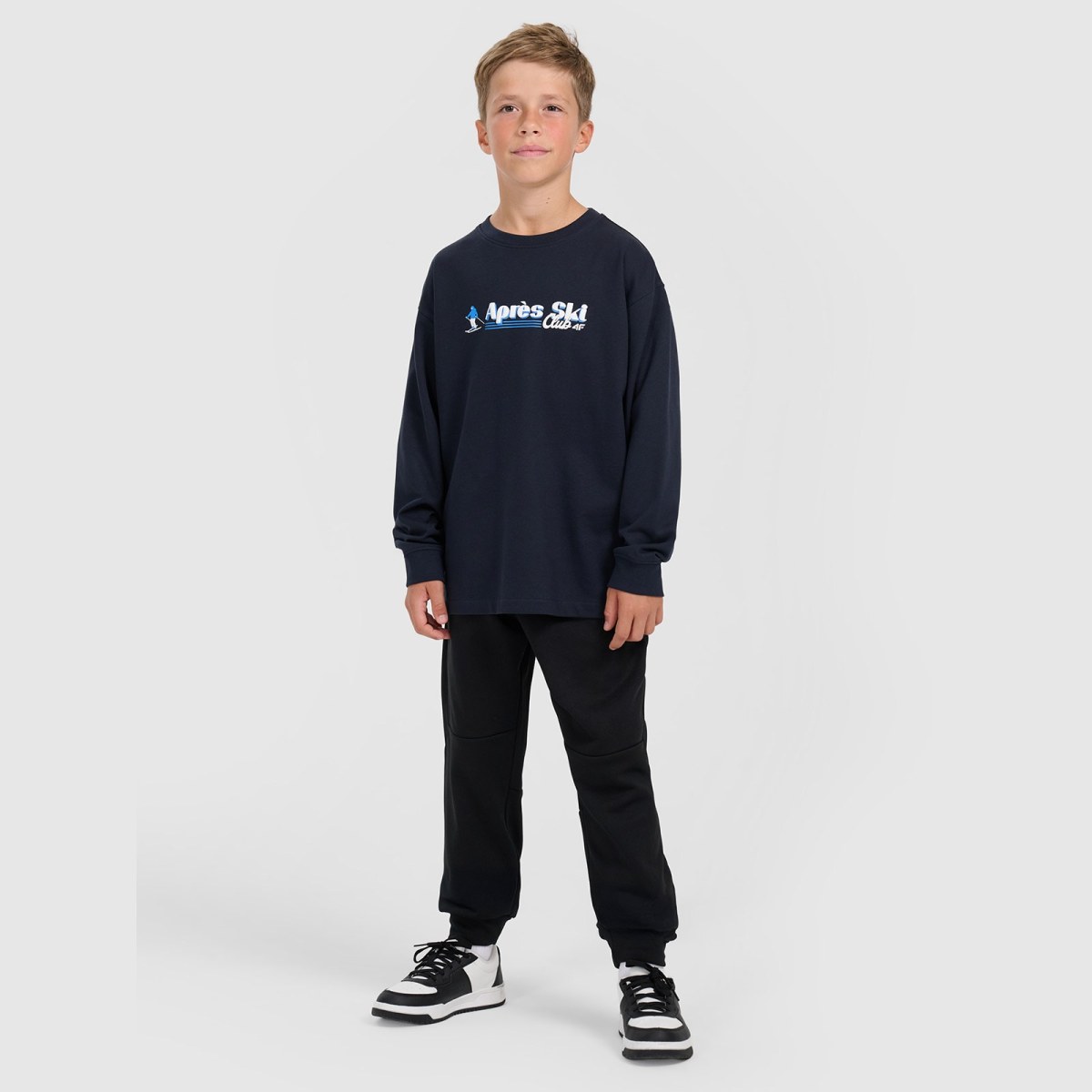 Chlapčenský regular longsleeve s potlačou - tmavomodrý · záber 2