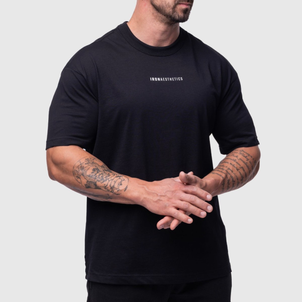 Oversize tričko Iron Aesthetics Vibe Tee, čierne · záber 1