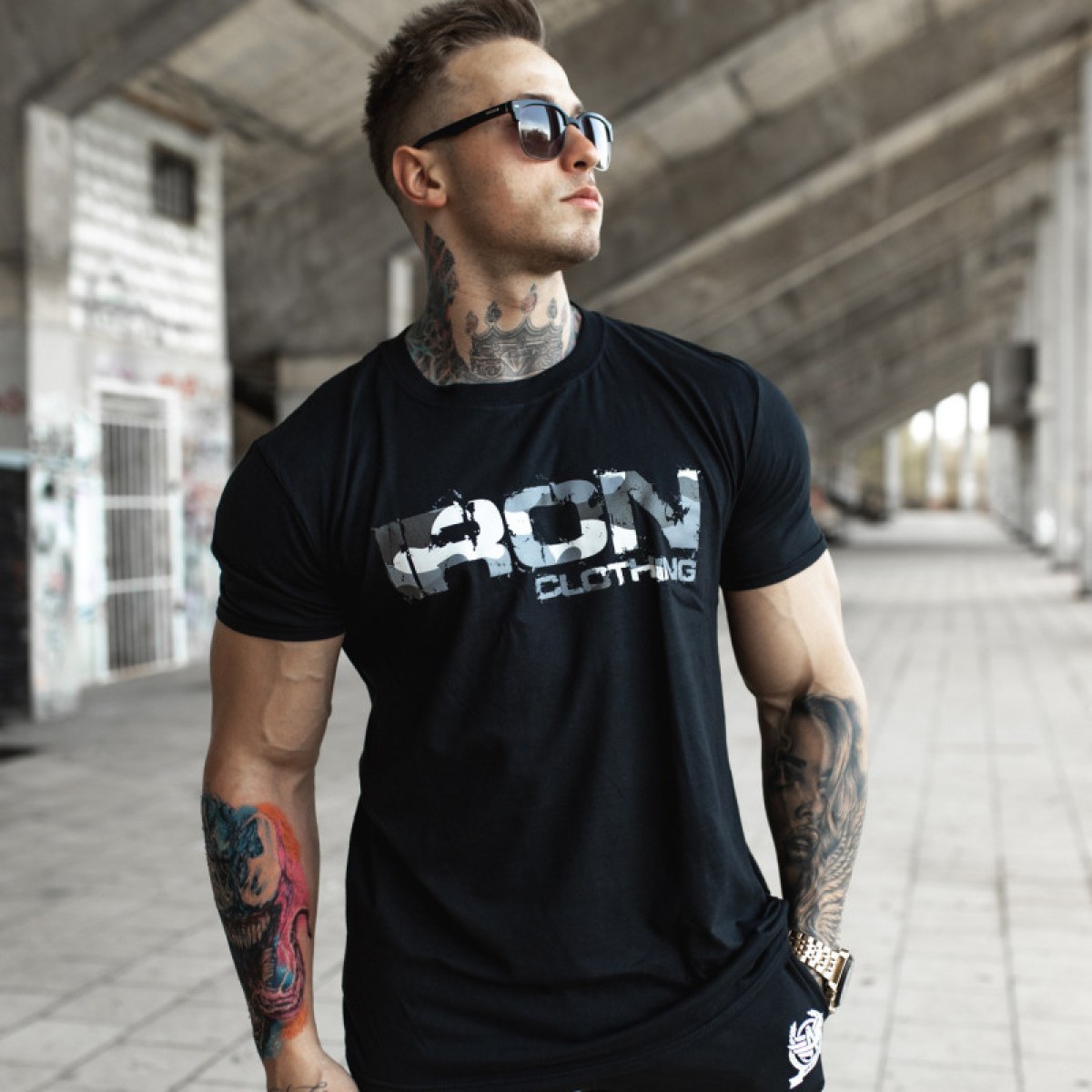 UltraSoft tričko Iron Camo Style, čierne · záber 2