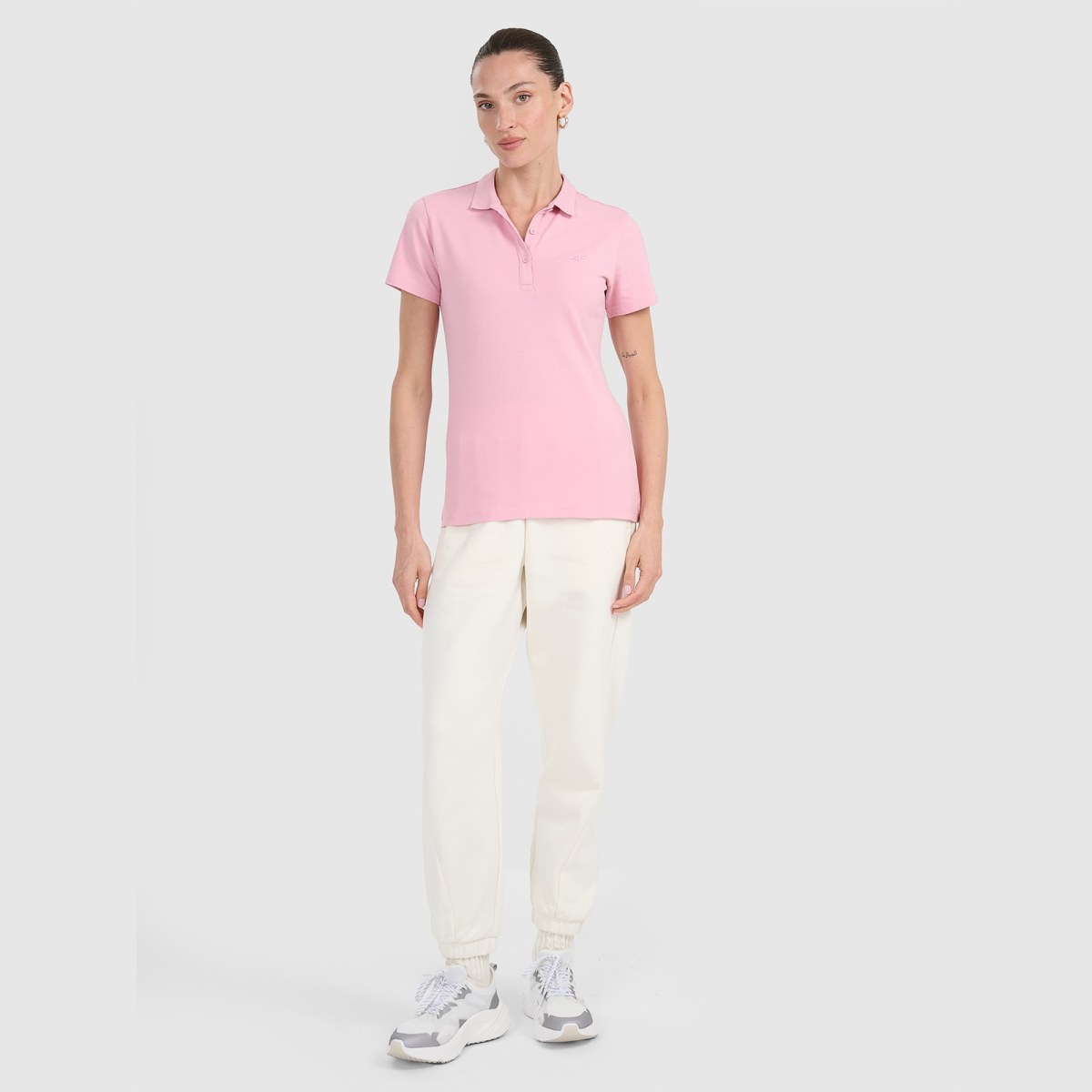 Dámske slim polo tričko - ružové · záber 4
